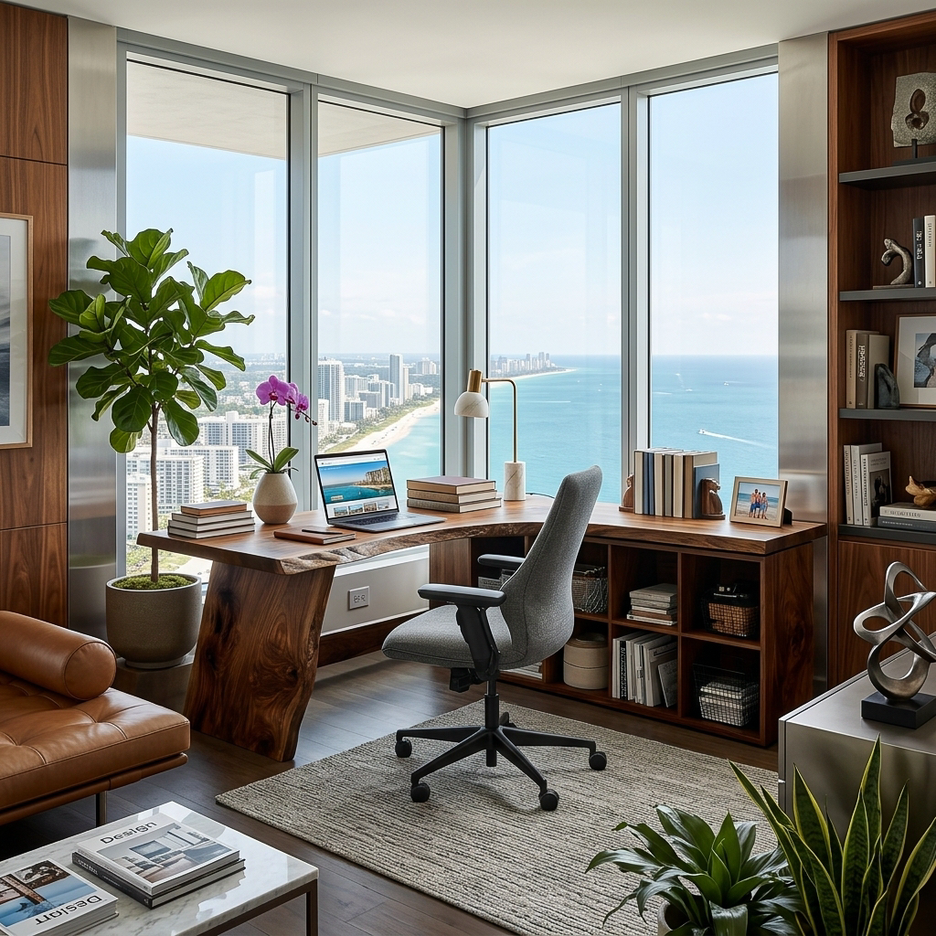 Minimalist Wooden Desk With Storage For Home Workspace RTTHTTDE073