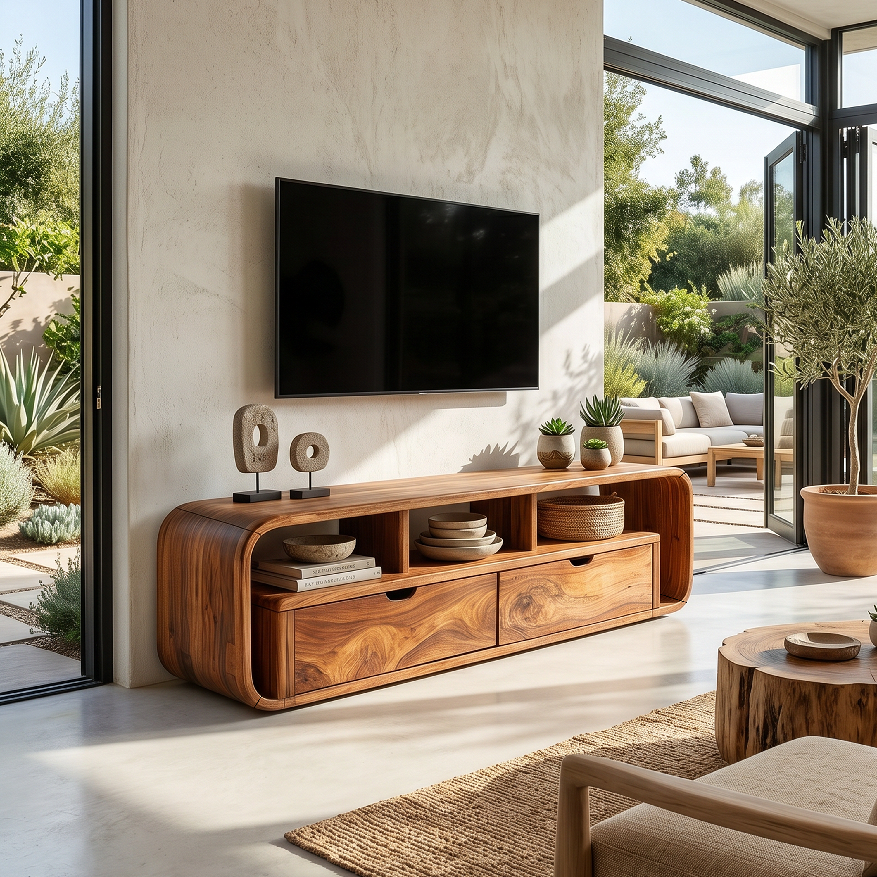 Minimalist Wooden TV Cabinet For Urban Apartment Decor SILDTTRTVC088
