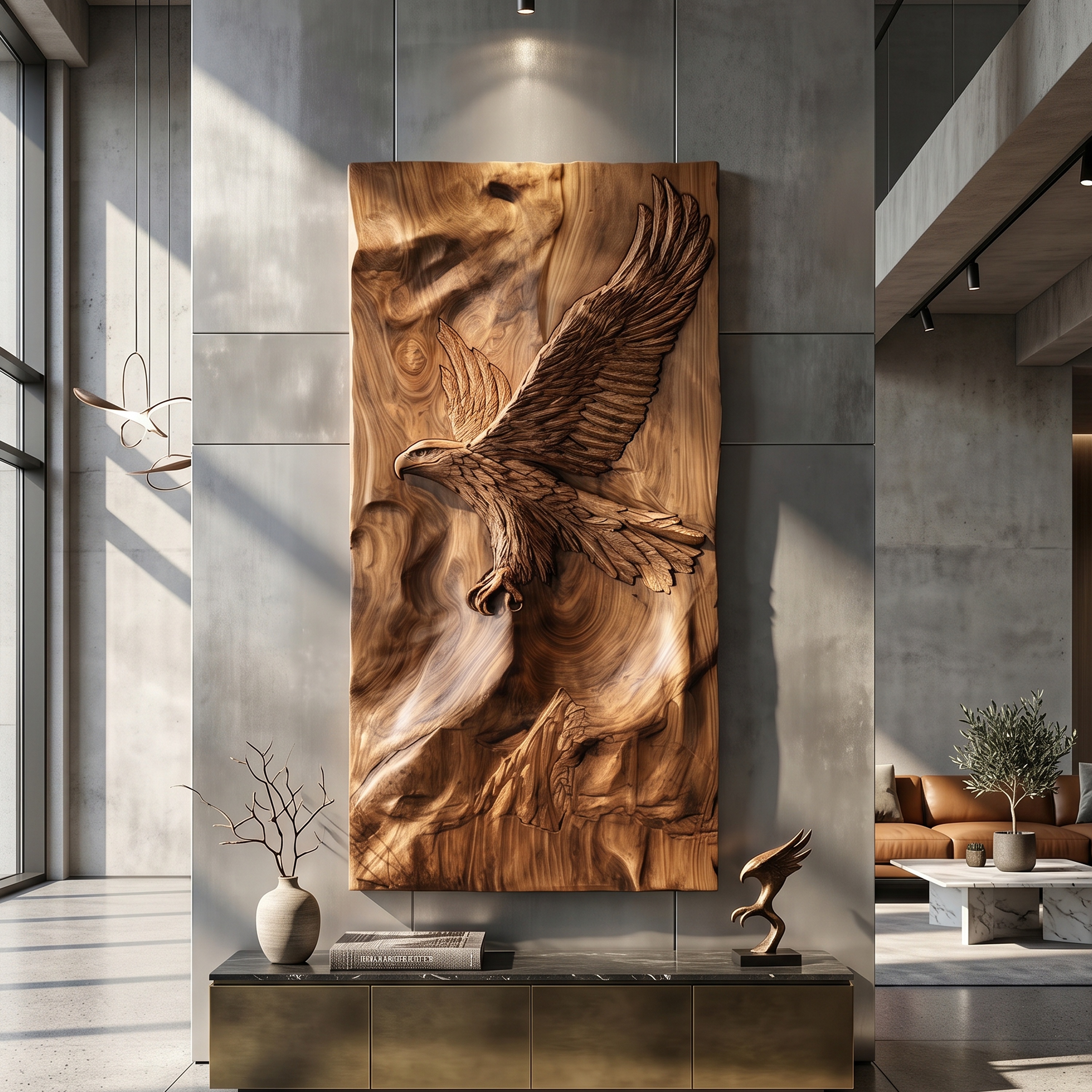 Modern Flying Eagle Wood Wall Art Industrial Loft Living Decor SILDTTRWA117