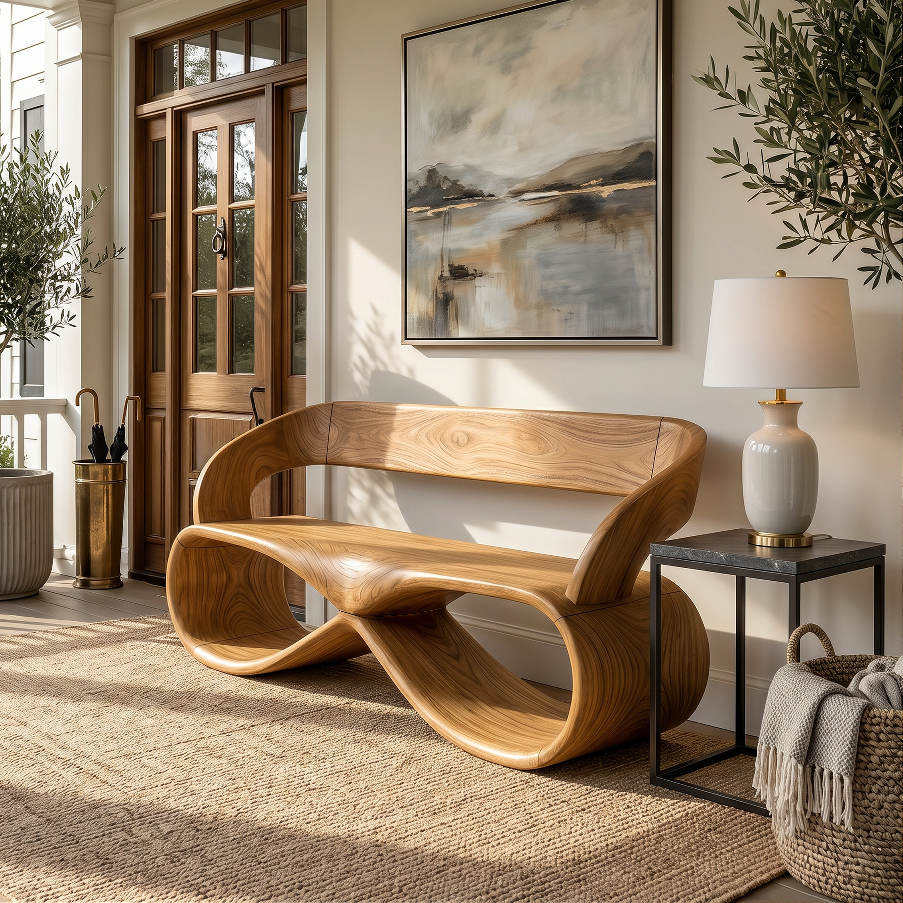Luxury Solid Wood Bench Designer Interior SILDTTRBEN056