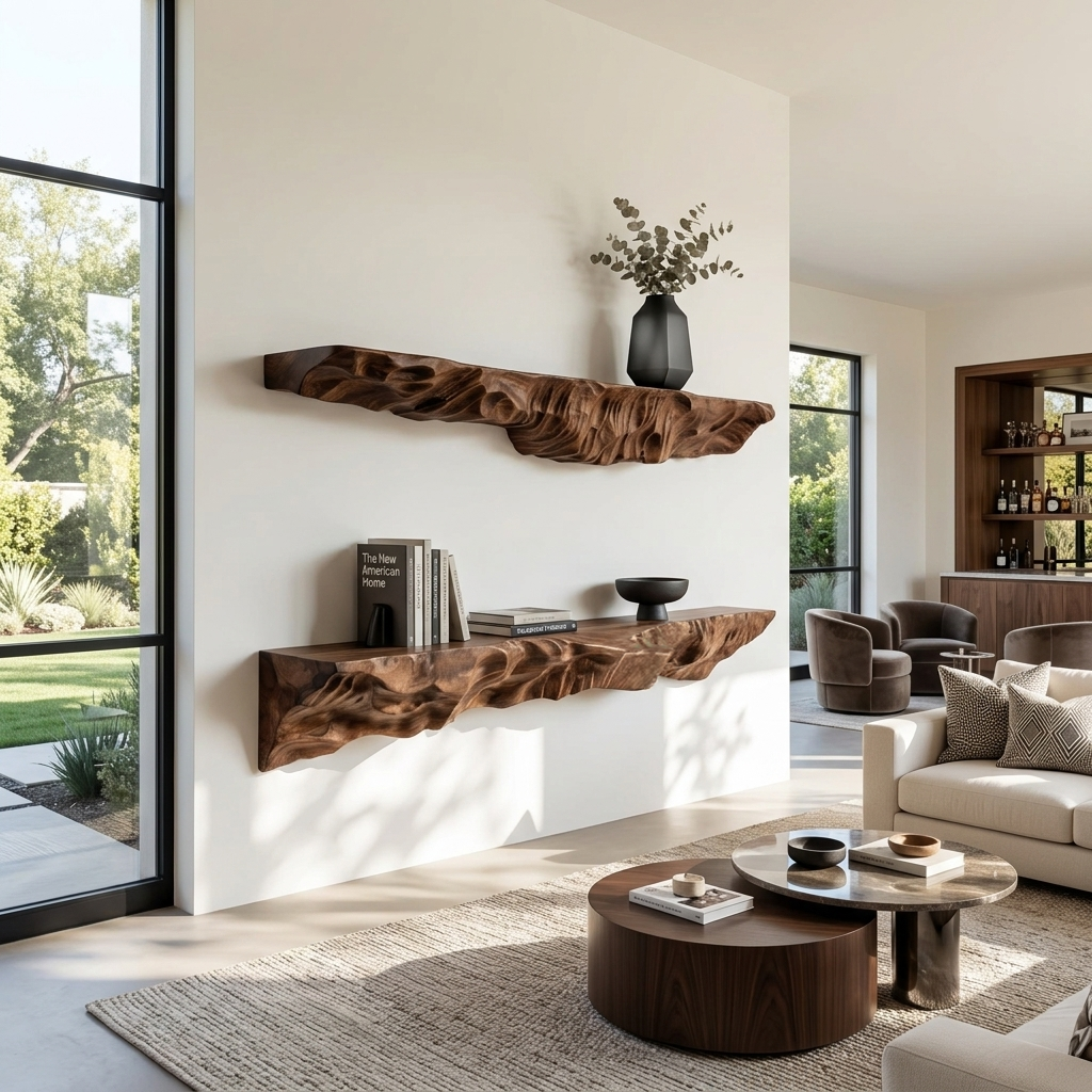 Artistic Sculptural Floating Shelf For Living Room SITHTTFL004