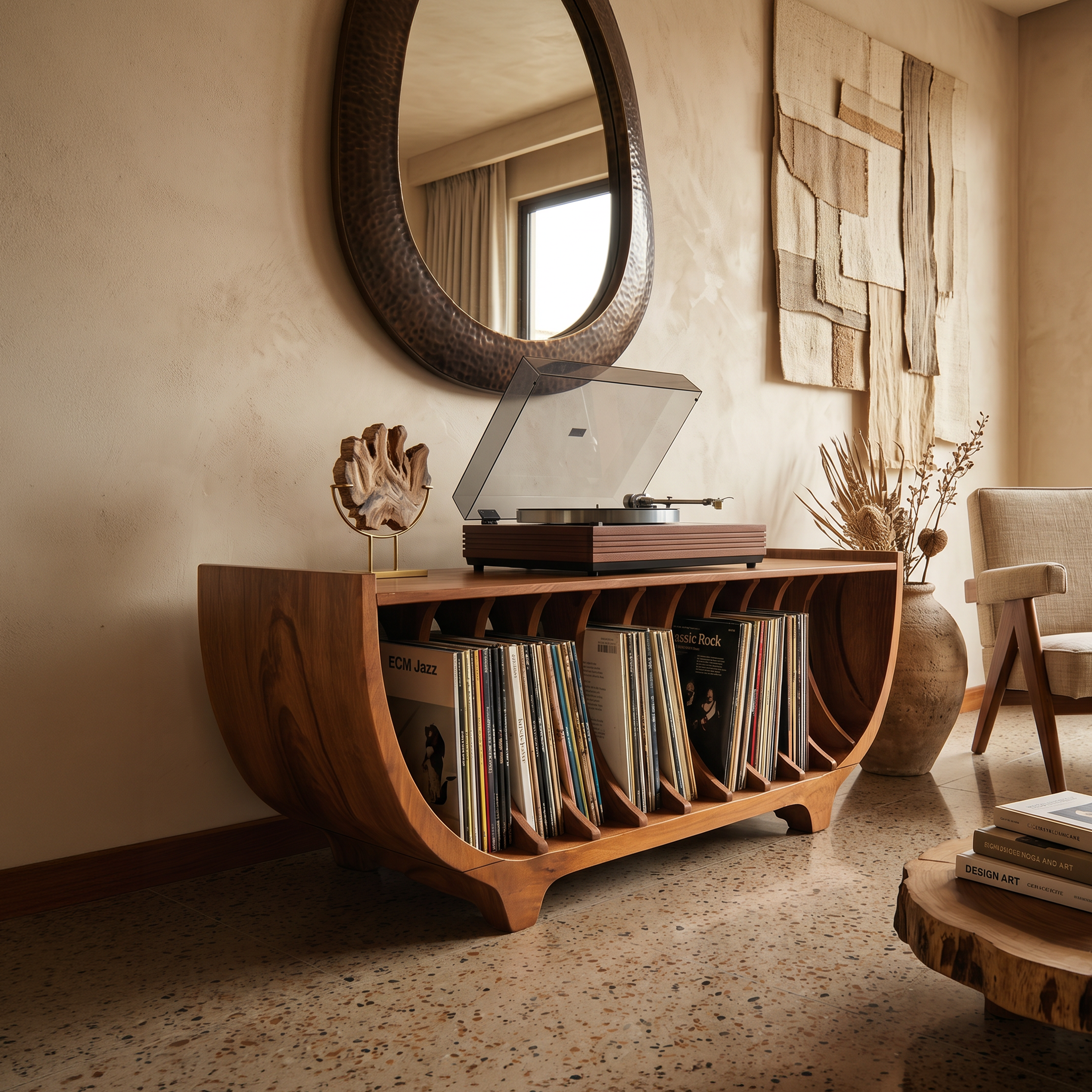 Contemporary Vinyl Storage Stand For Apartment Interior Space SILDTTNRPT021