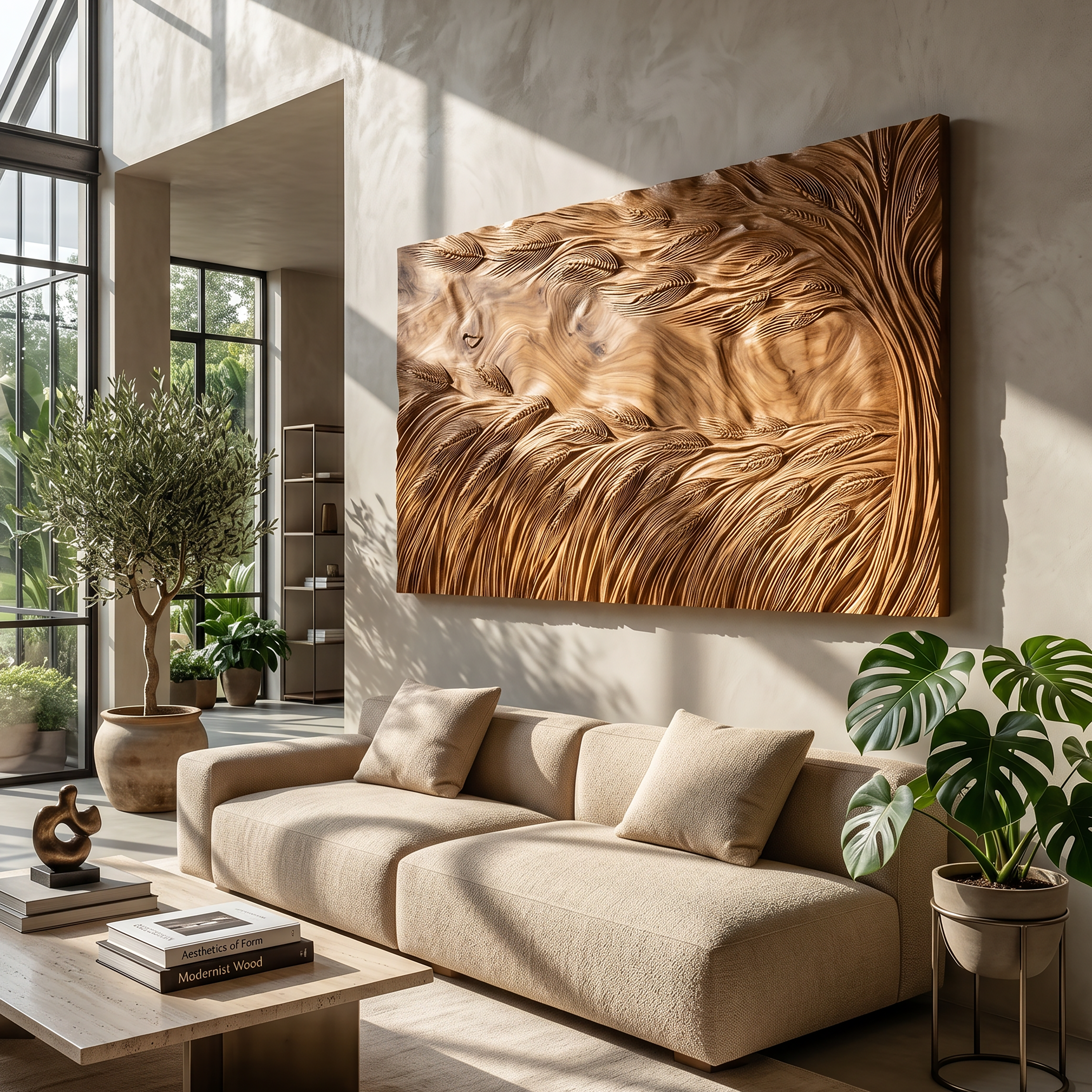 Sculptural Wall Art With Wave Texture For Living Room SILDTTRWA149