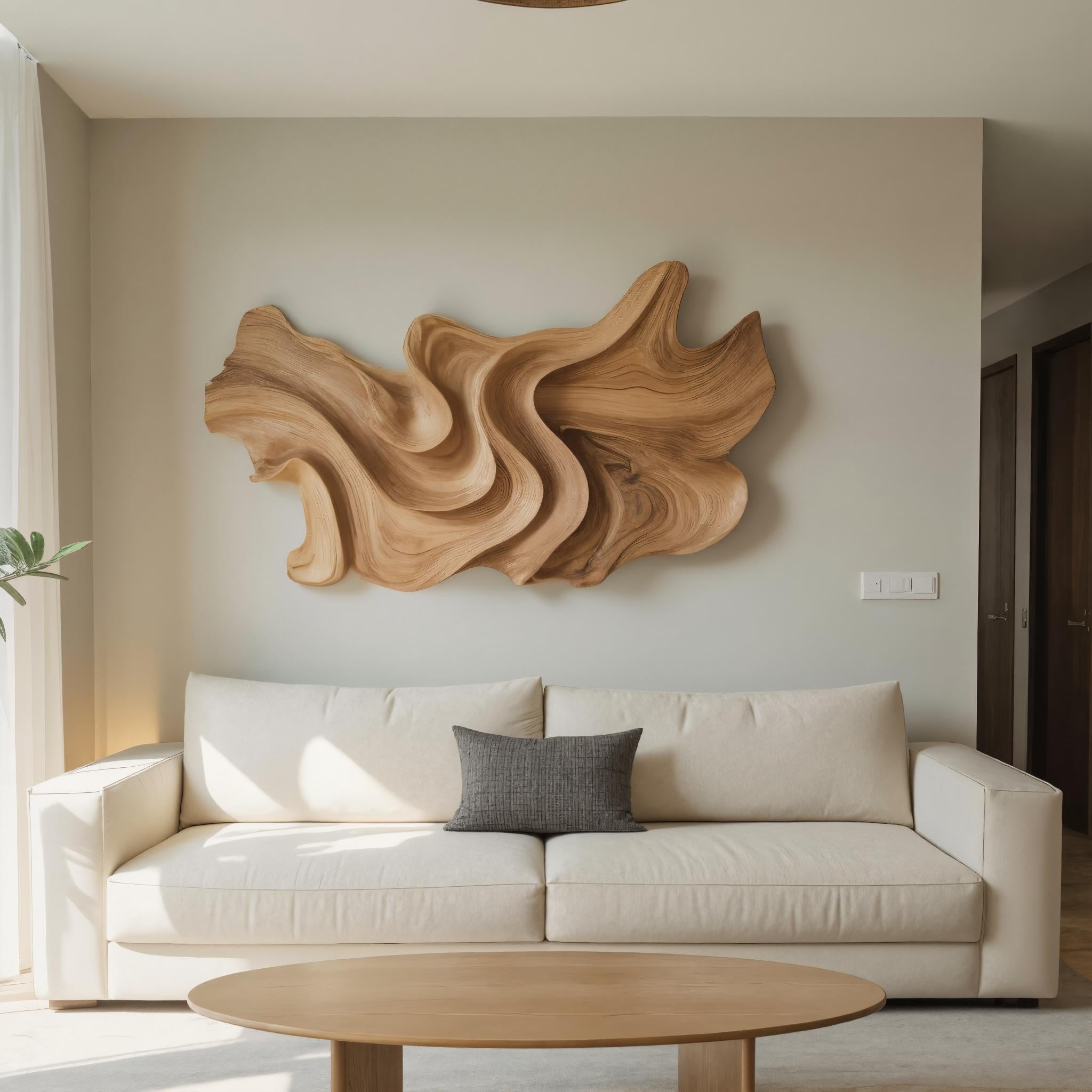 Modern Sculptural Wall Art With Abstract Design For Bedroom SITHHNWA026