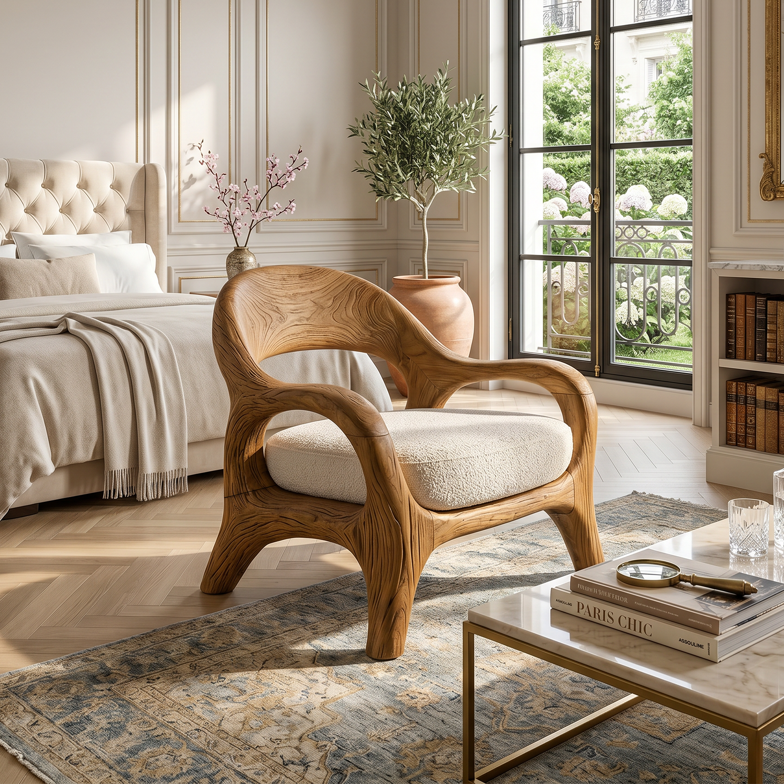Biophilic Sculptural Accent Chair Conservatory Sunroom SILDTTRCHR009