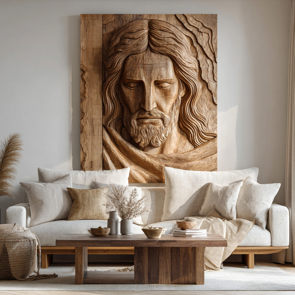 Handcrafted Wooden Religious Relief Wall Art For Living Room RTTHHNWA196
