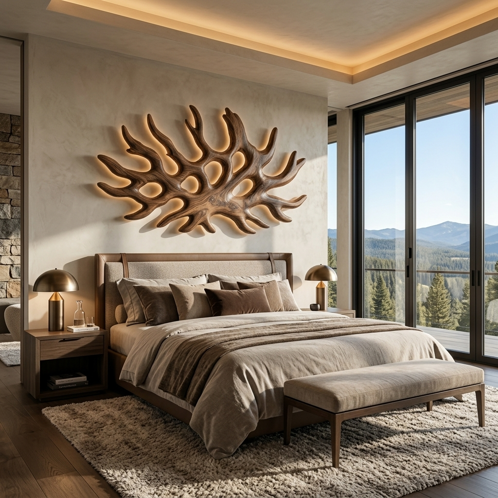Organic Root Shape Wood Wall Light For Rustic Home Decor RTTHTTLAM061