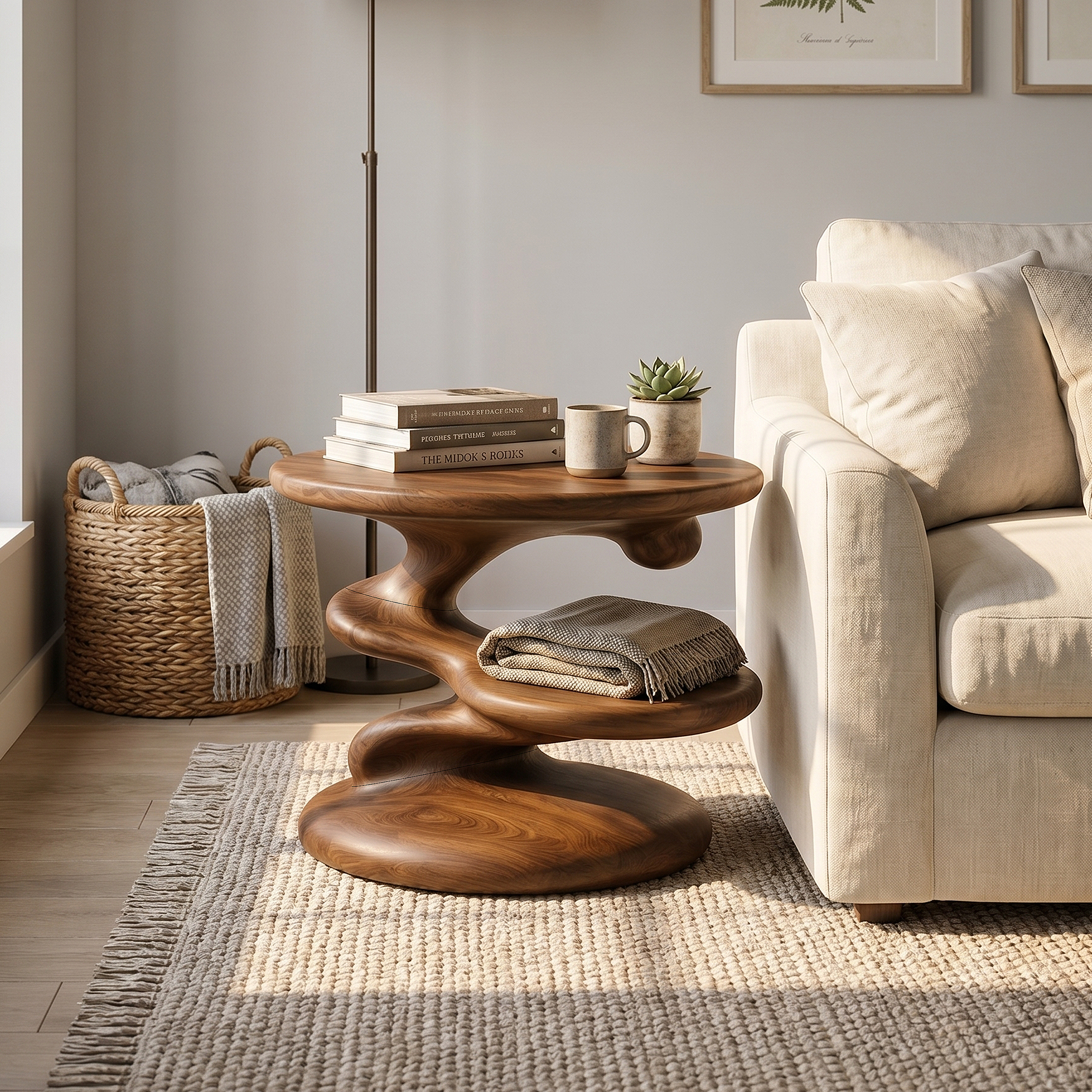 Minimalist Open Shelf Side Table Cozy Living Room SILDTTRSTA027