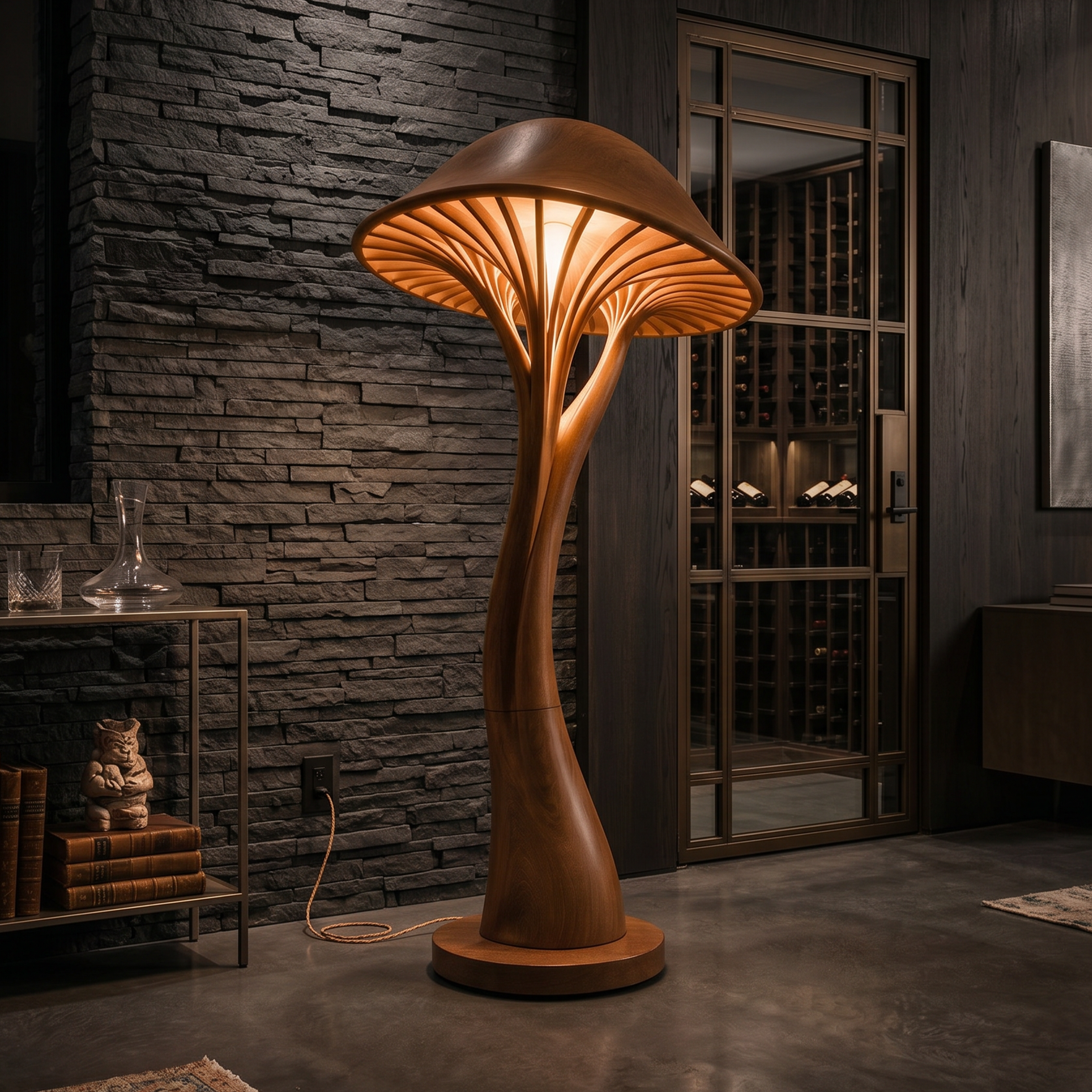 Contemporary Bloom Mushroom Floor Lamp For Living Room SILDTTNLAM012