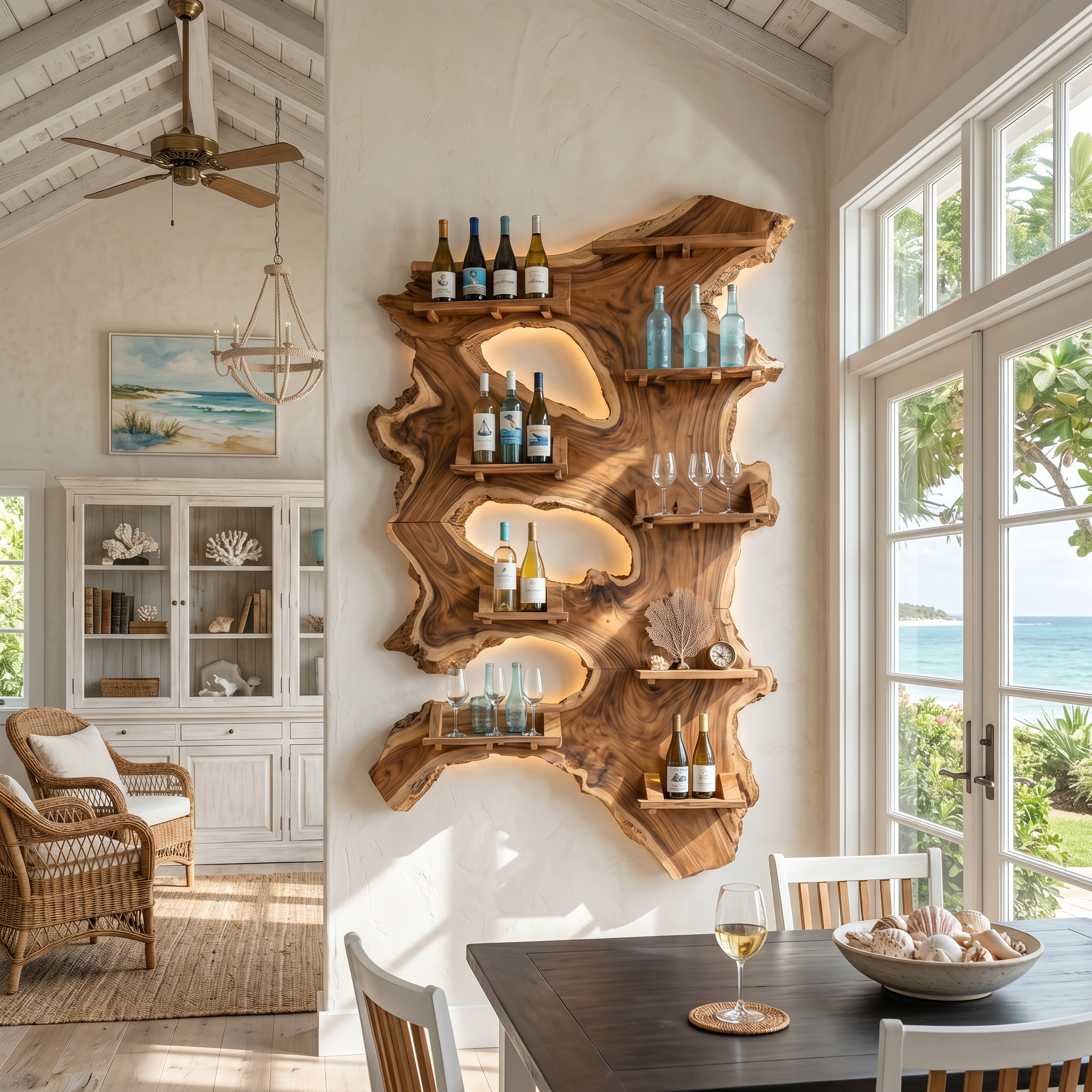 Farmhouse Wine Rack For Furniture Functional Decor SILDTTRWH028