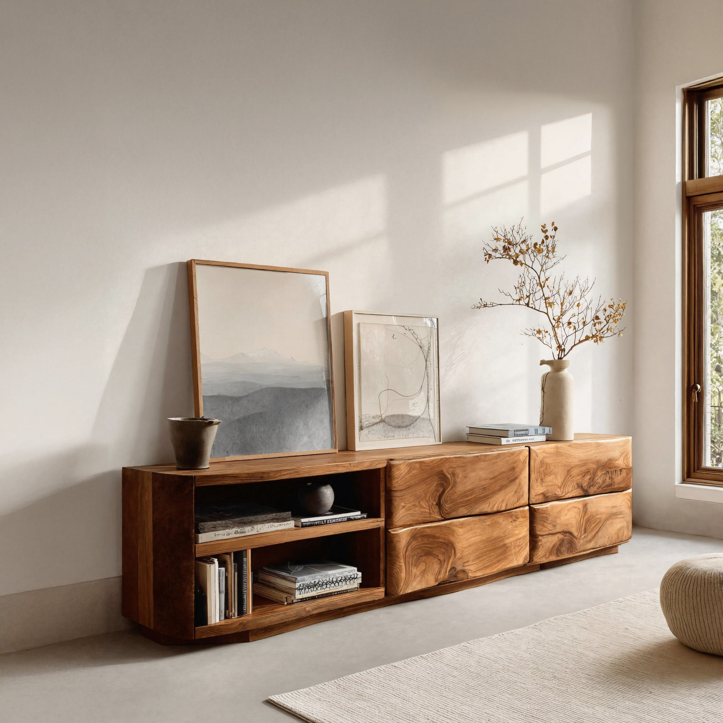Quiet Luxury Low Sideboard Console For Living Room RTTHHNSD021