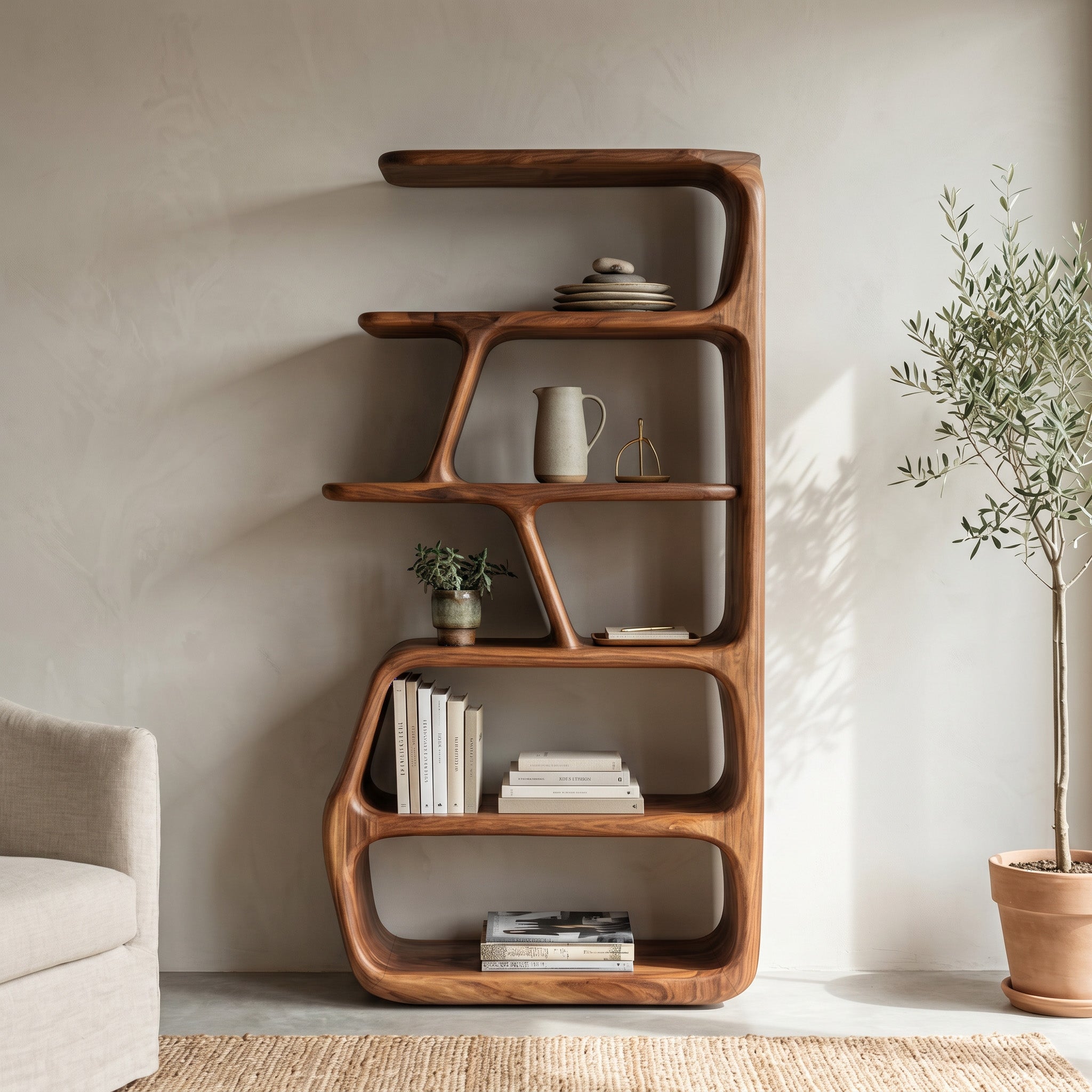 Rustic Wooden Standing Shelf For Apartment Storage RTTHHNSS025