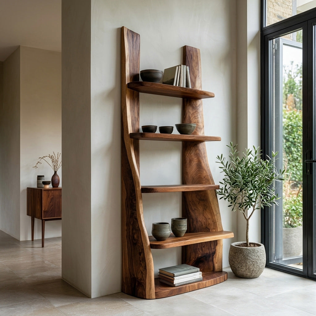 Mid Century Wooden Bookshelf For Apartment Living Room RTTHHNSS027