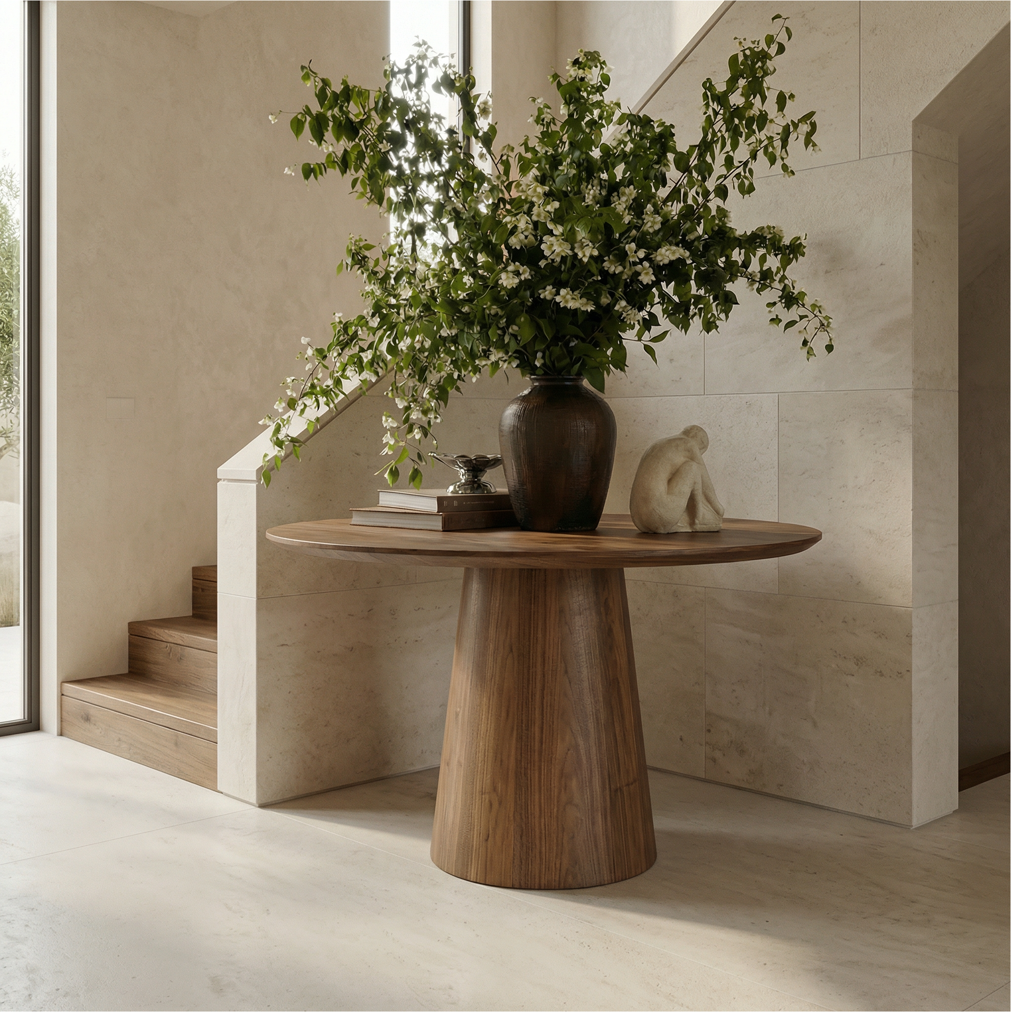 Minimalist Round Entryway Table For Entryway SINLSAFT003