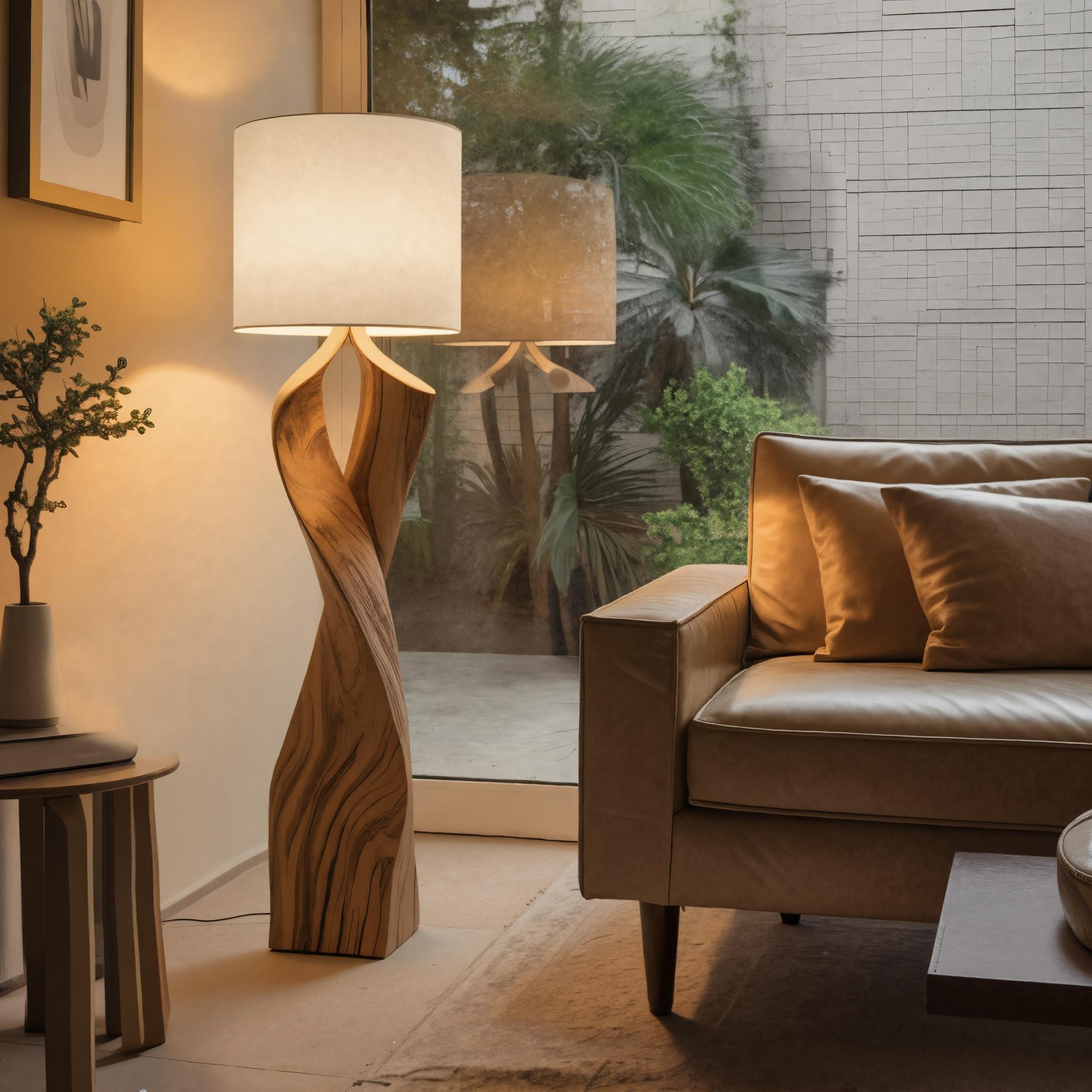Modern Twisted Floor Lamp For Bedroom Or Living Room SITHHNLAM017