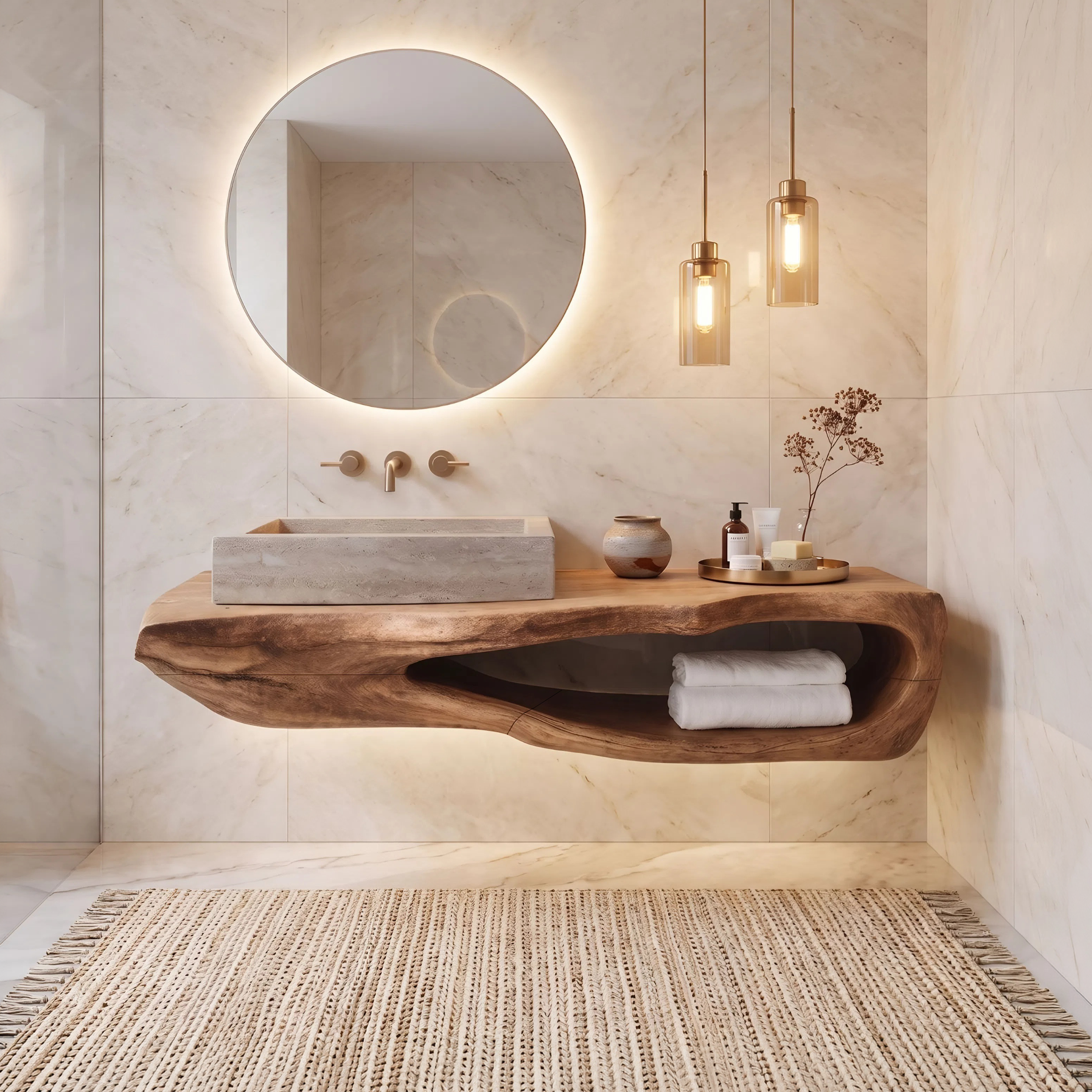 Rustic Bathroom Shelf For Industrial Bathroom Style SILDTTNBAS007