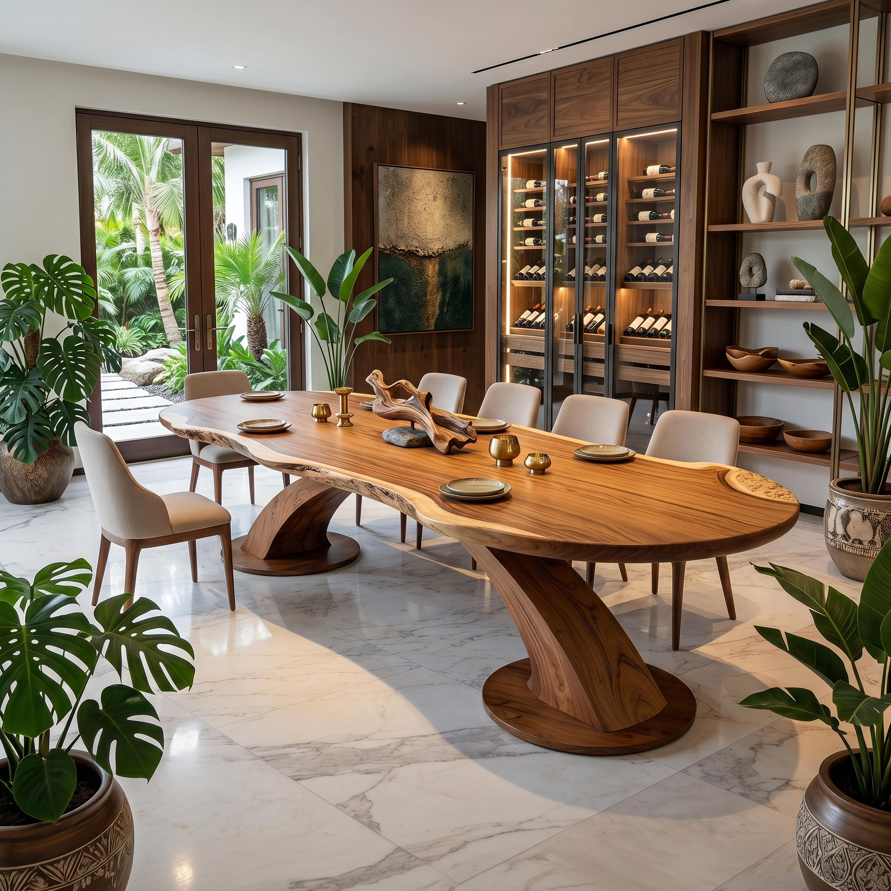 Organic Statement Table For Luxury Dining Room SILDTTRDN067