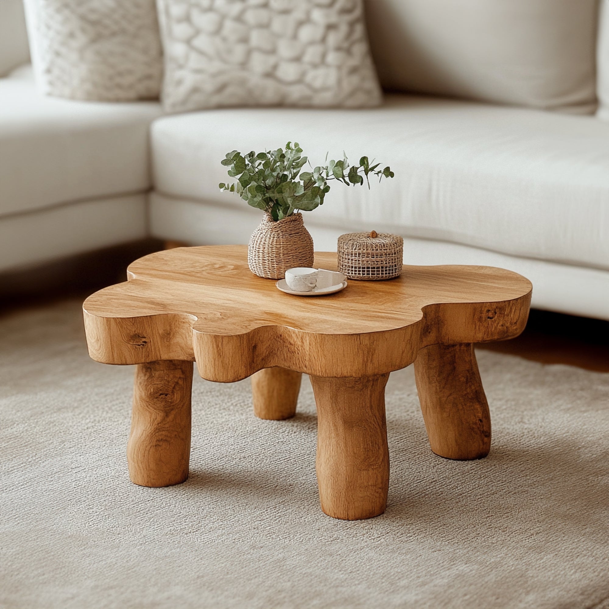 Rustic Living Edge Coffee Table For Cozy Interiors SILDTCF003
