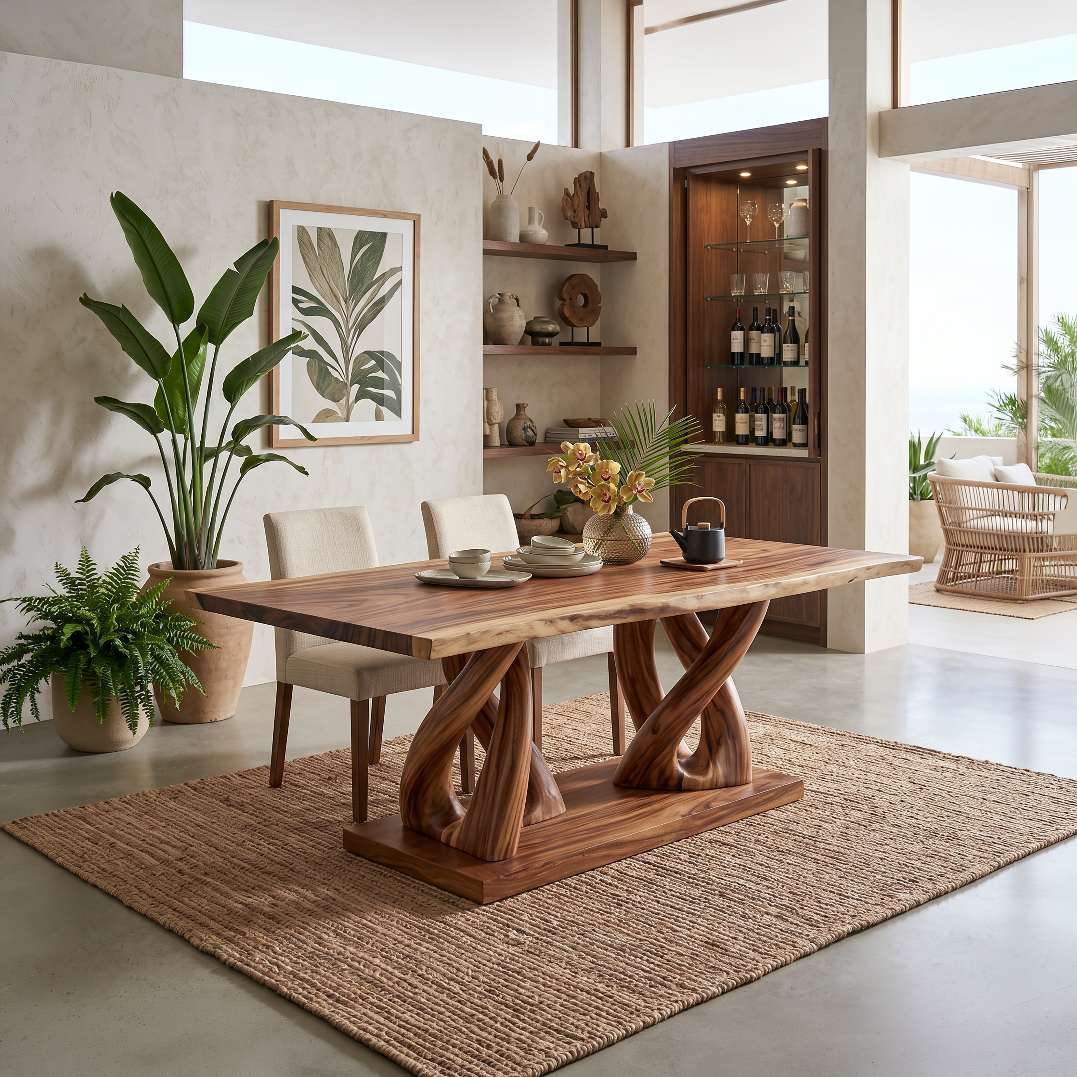Coastal Rectangular Banquet Table For Resort Dining Room SILDTTRDN075