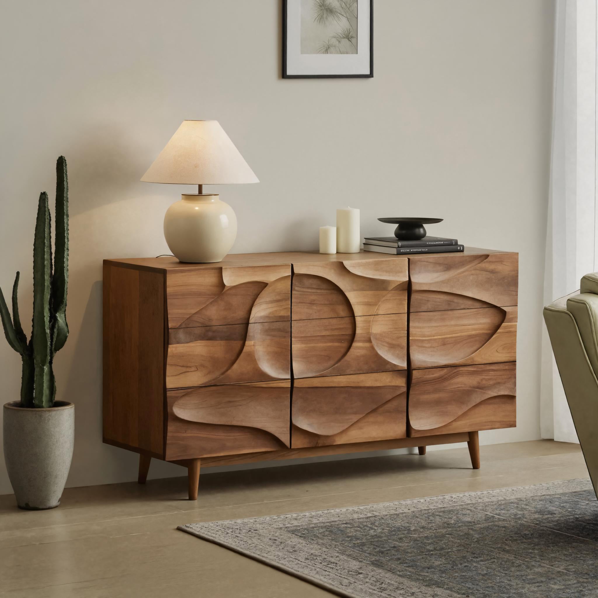 Contemporary Carved Sideboard For Living Room Or Dining Room SITHHNSIB009