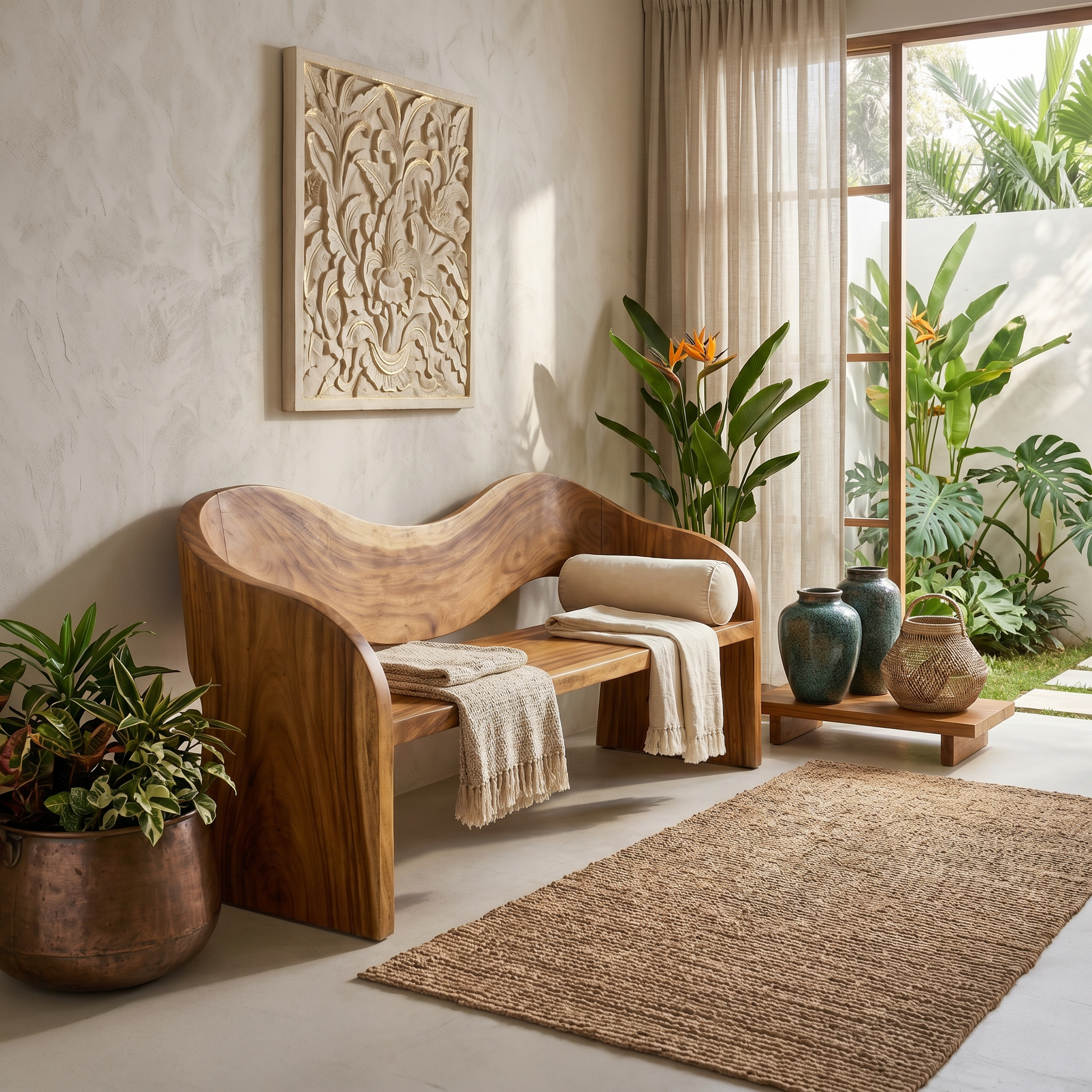 Contemporary Accent Bench Modern Residence SILDTTRBEN057