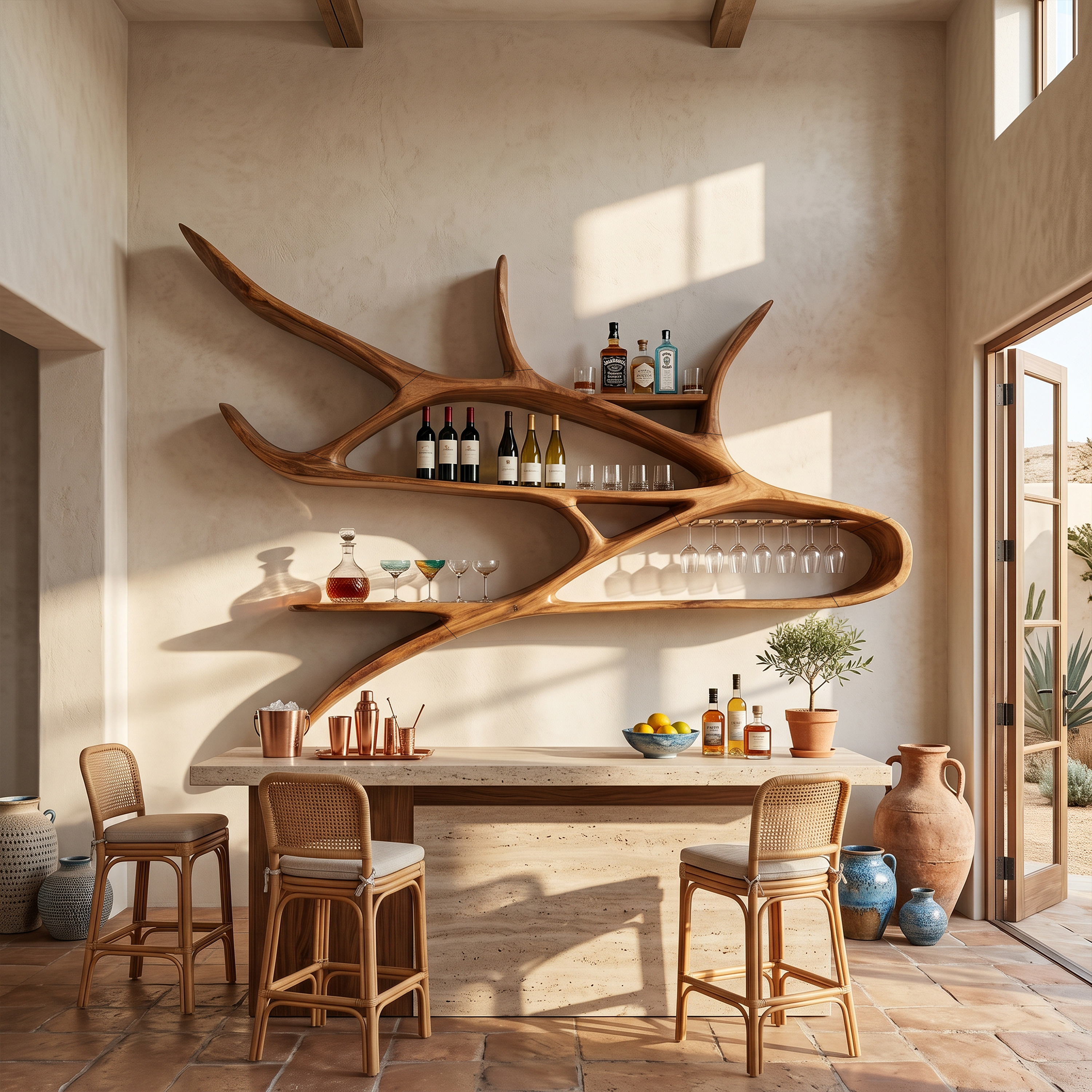 Modern Wall Wine Rack For Studio Apartment Wine Showcase SILDTTRWH061