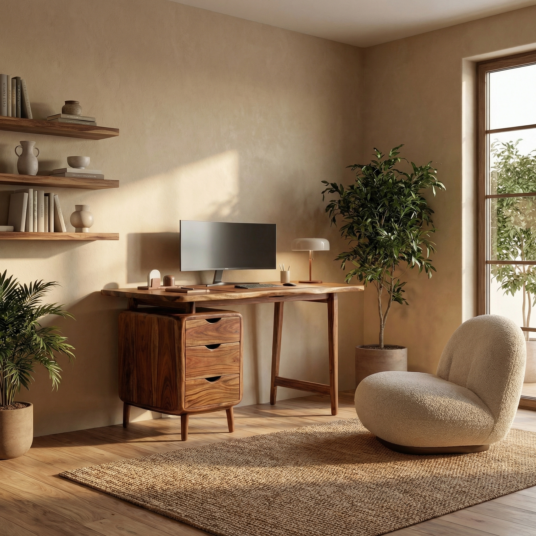 Mid Century Storage Desk For Bedroom And Home Office SINLSADK098