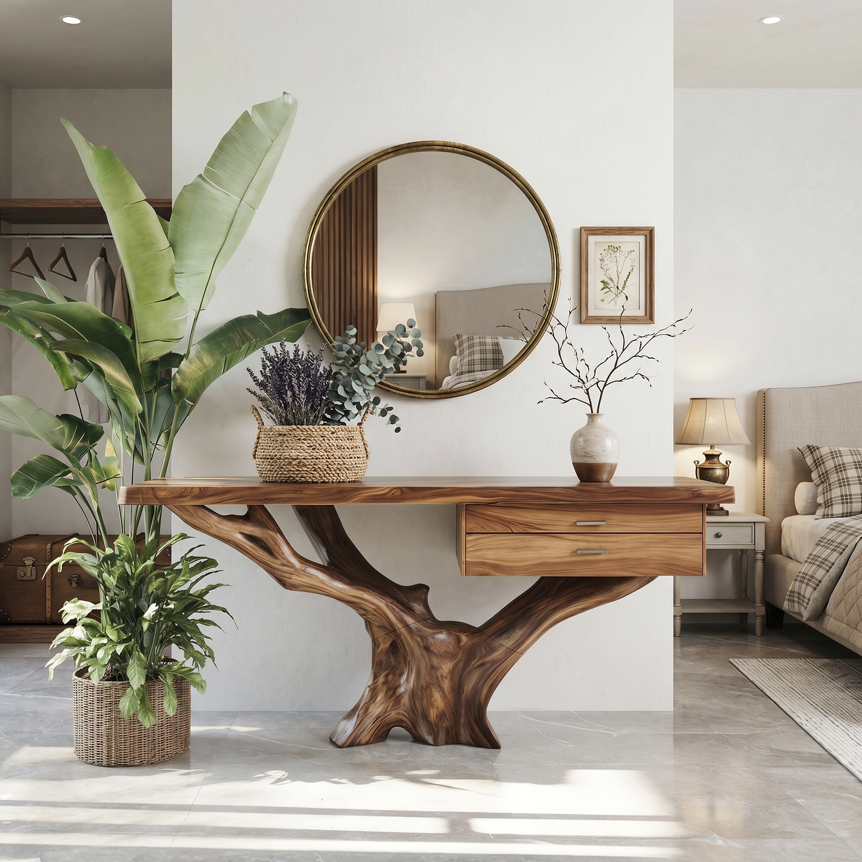 Mid Century Wooden Console Table For Living Room Modern Decor SILDTTRCS001