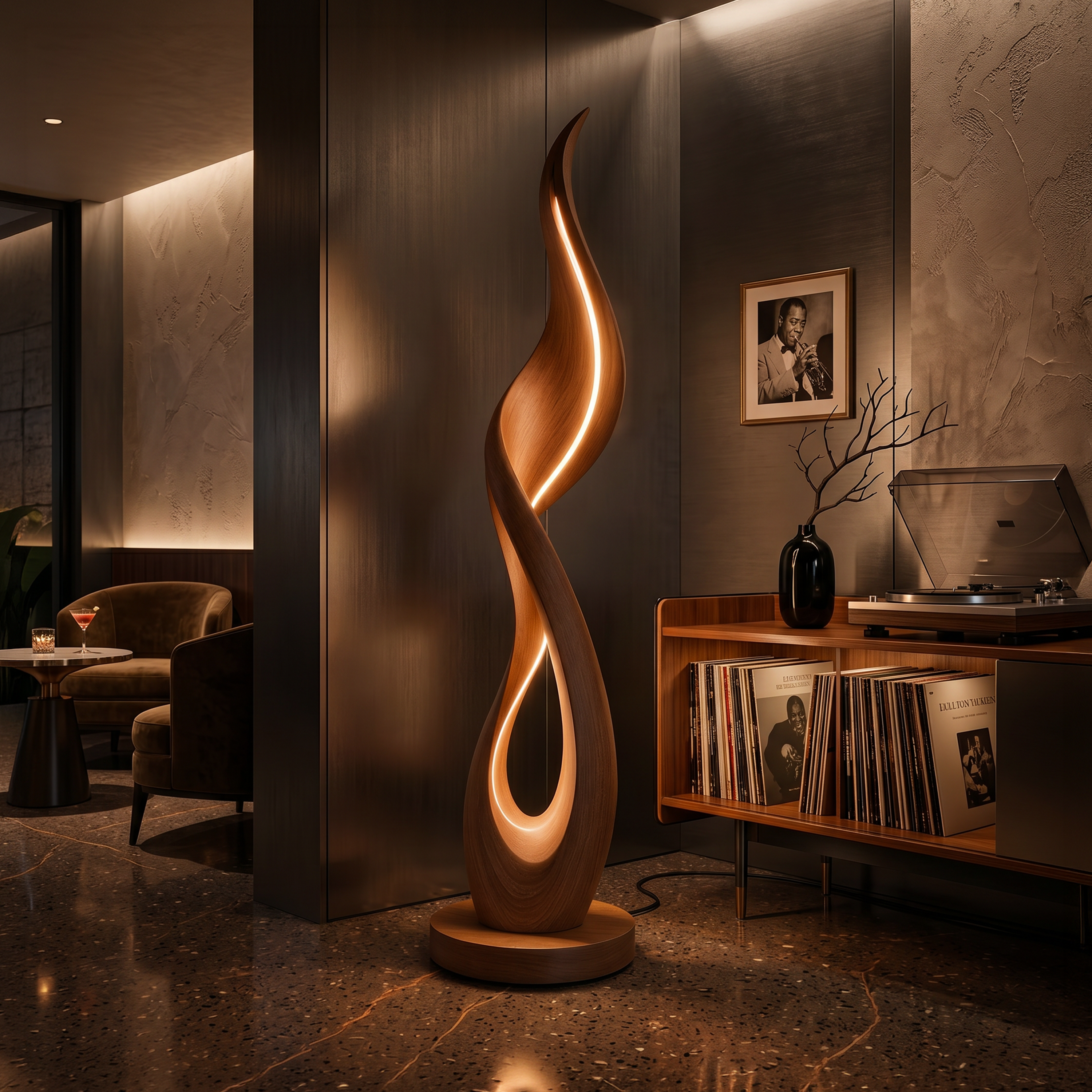 Modern Ribbon Flow Floor Lamp For Bedroom Corner SILDTTNLAM003