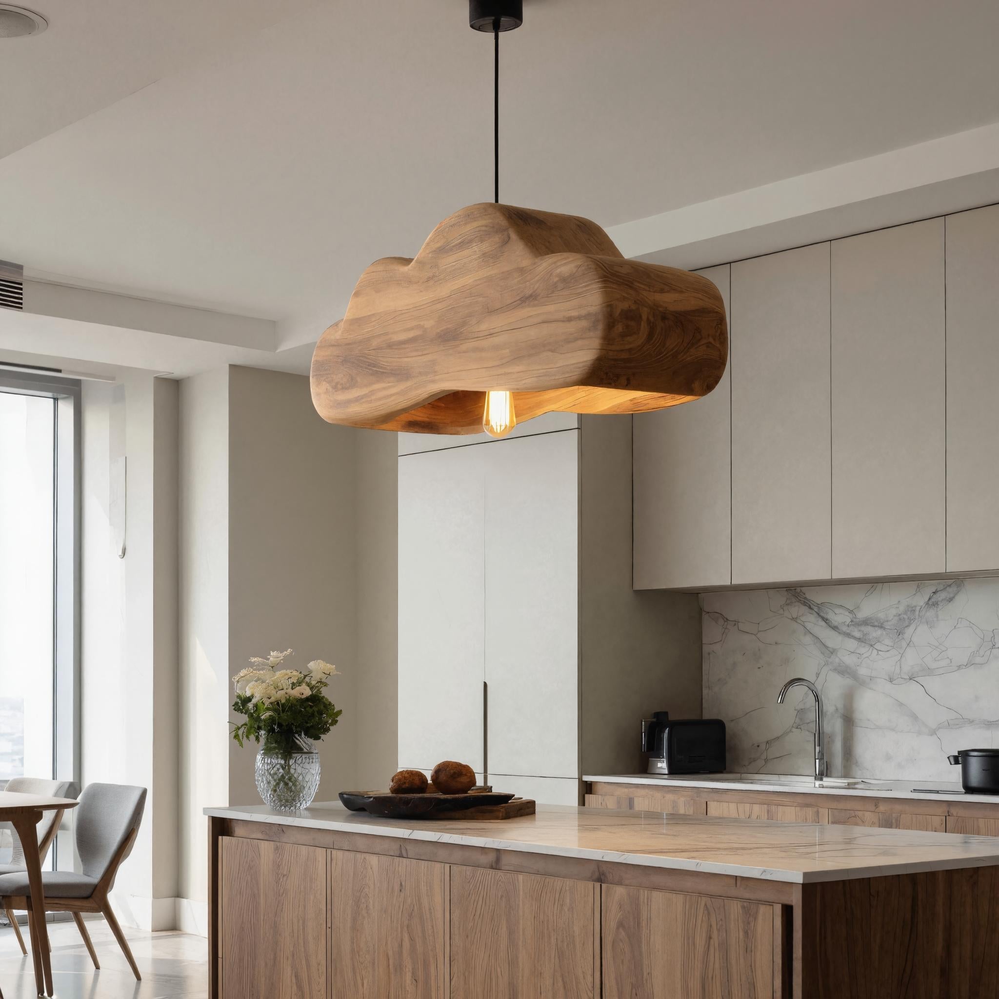 Scandinavian Wooden Pendant Light For Contemporary Kitchen Island RTTHHNLAM041
