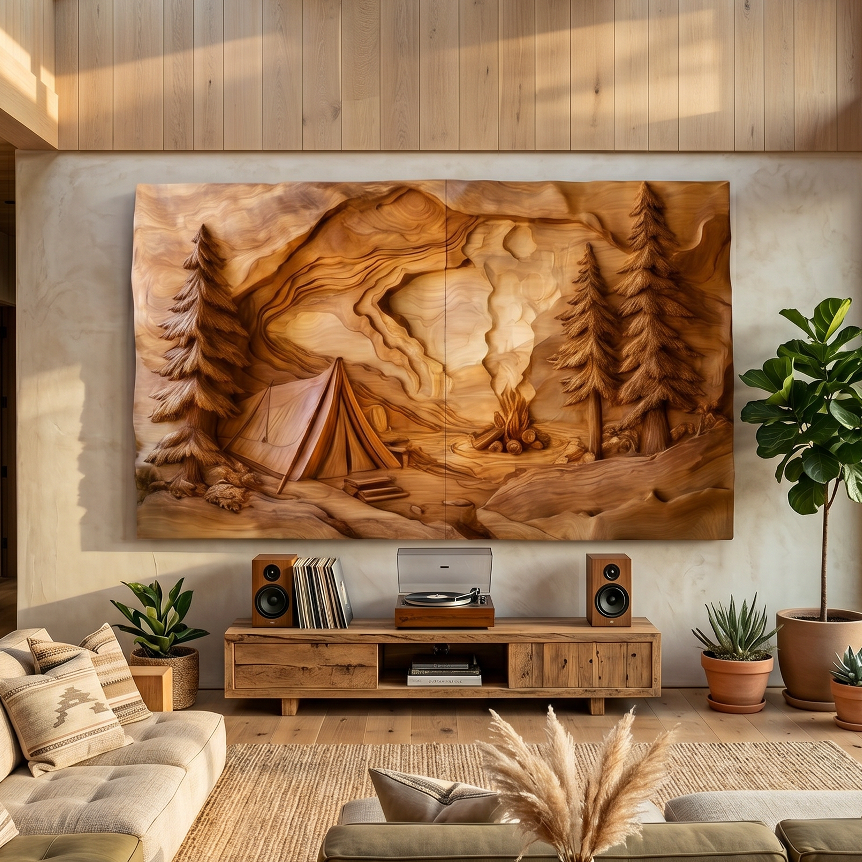 Nature Inspired Forest Wood Wall Art For Rustic Cabin Interior Decor SILDTTRWA093