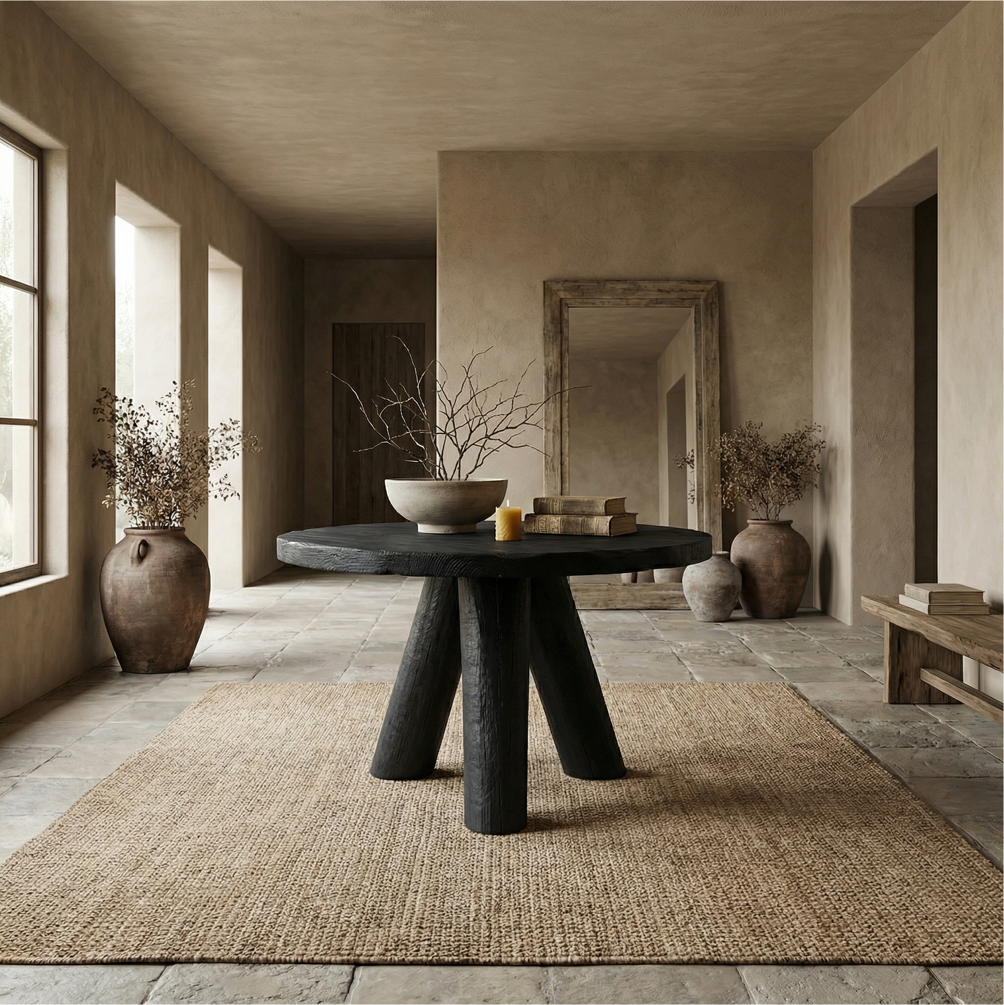 Rustic Foyer Table For Entryway And Living Room SINLSAFT017