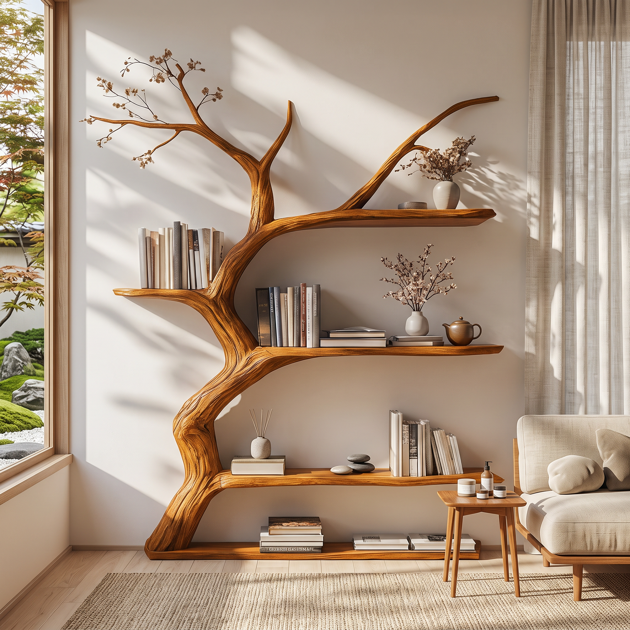 Rustic Sculptural Wall Shelf For Studio Or Reading Room SINLSATB699