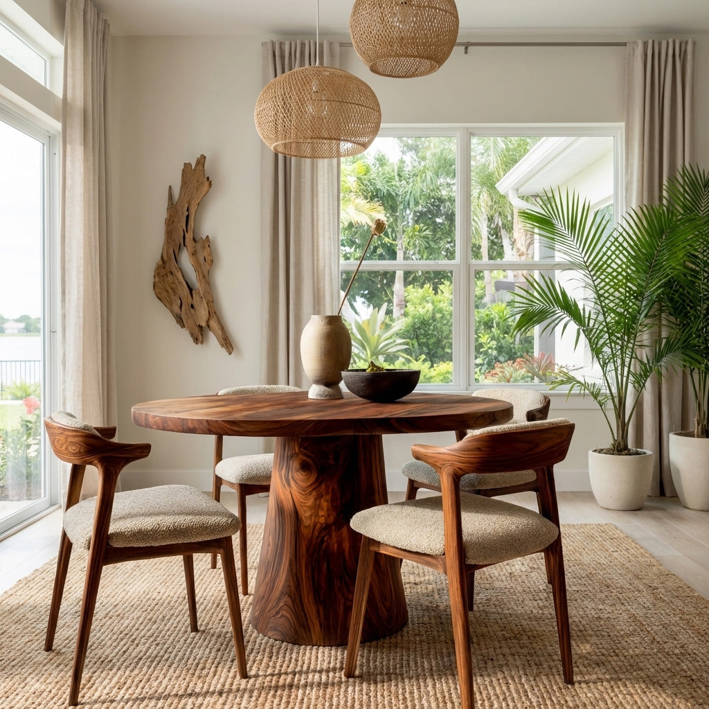 Minimalist Wooden Sculptural Dining Table For Dining Room RTTHHNDN056
