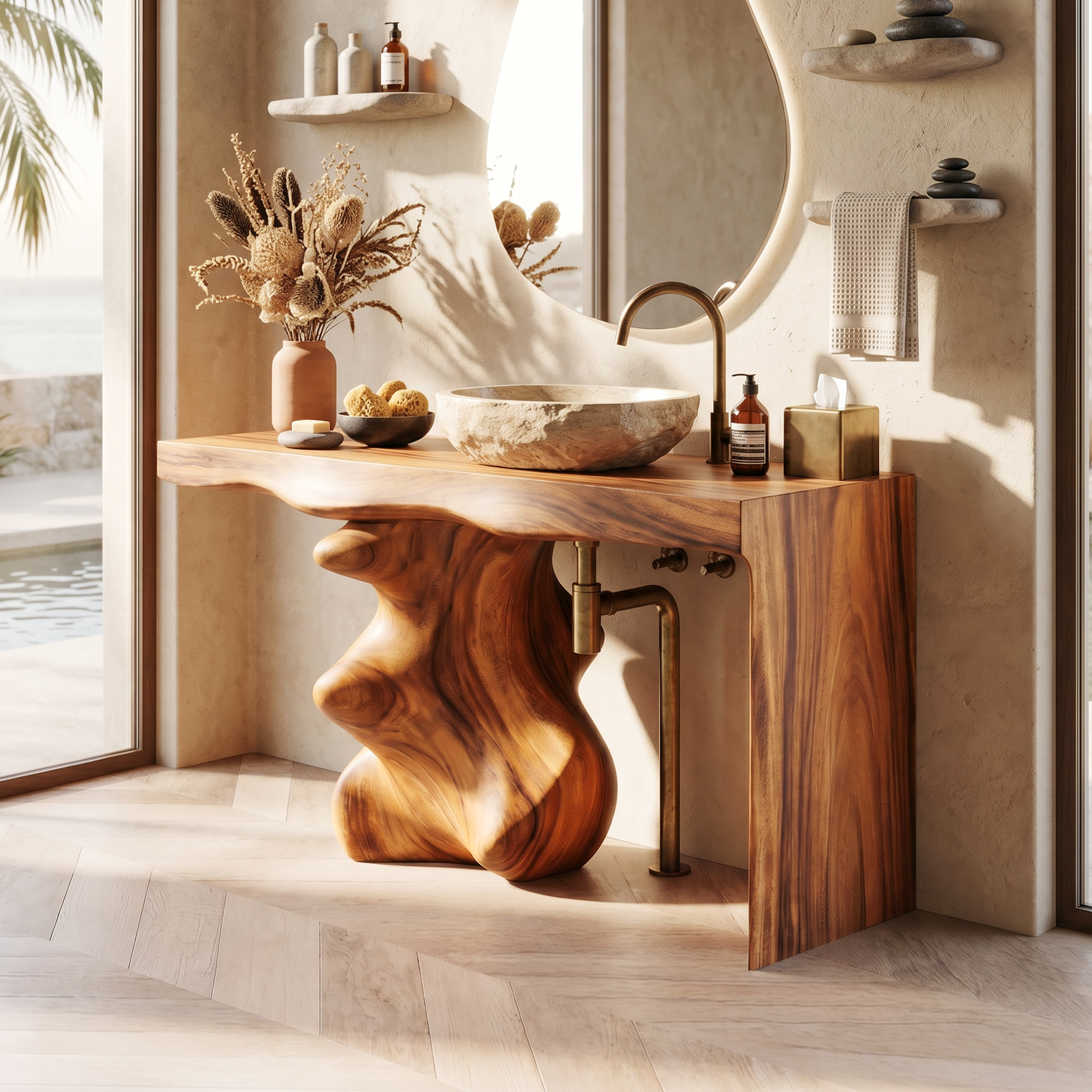 Mid Century Vanity For Organic Bathroom Interiors SILDTTNBRV012