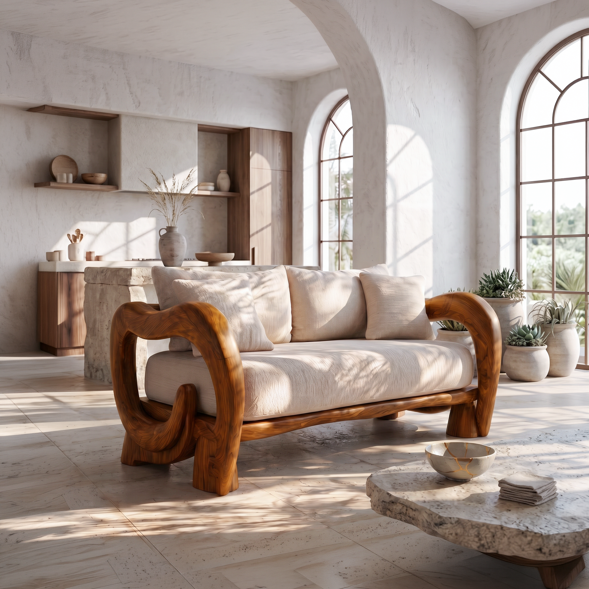 Handcrafted Sofa Frame For Living Room SINLSASF048