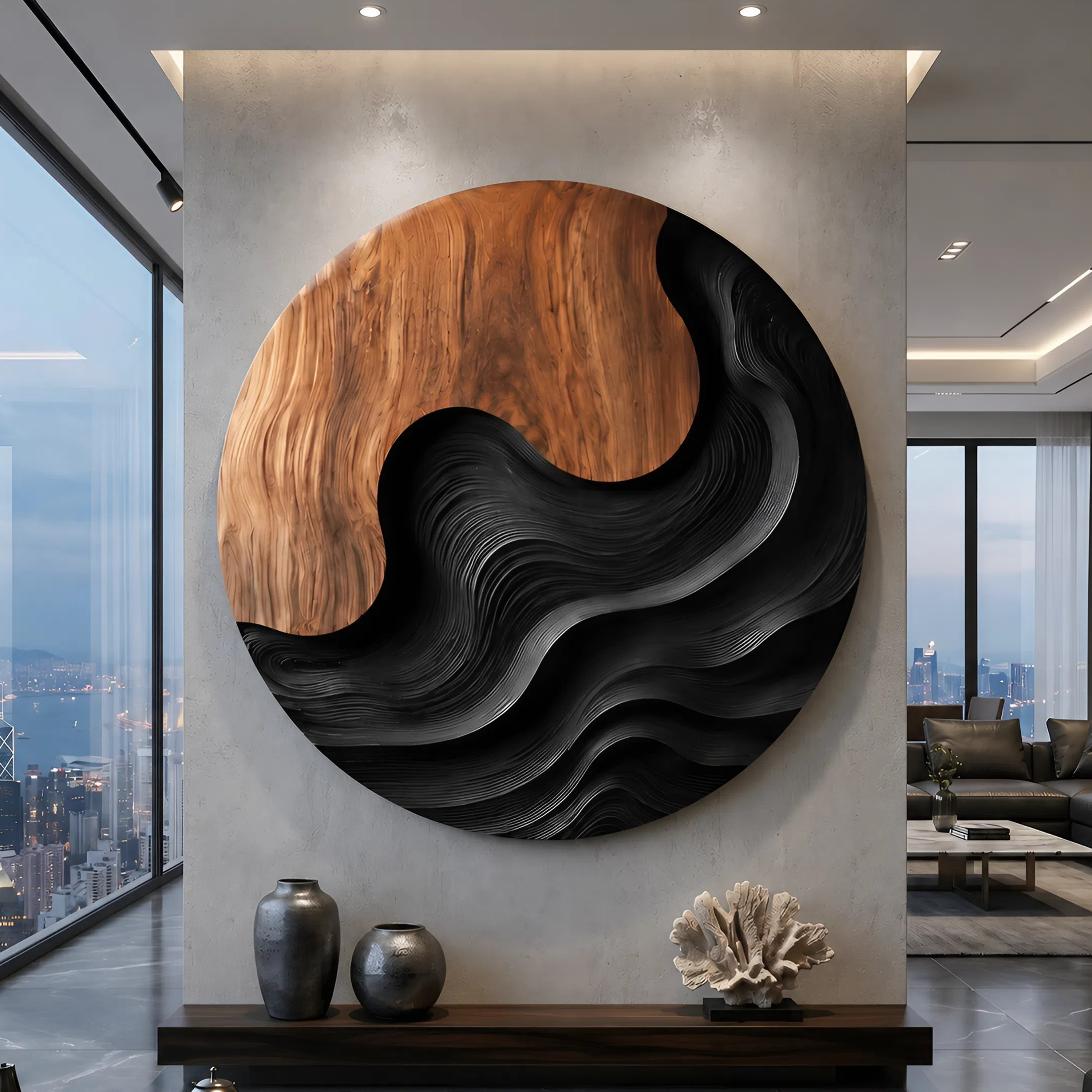 Scandinavian Decorative Wall Sculpture For Resort Suite Interior SILDTTNWA138