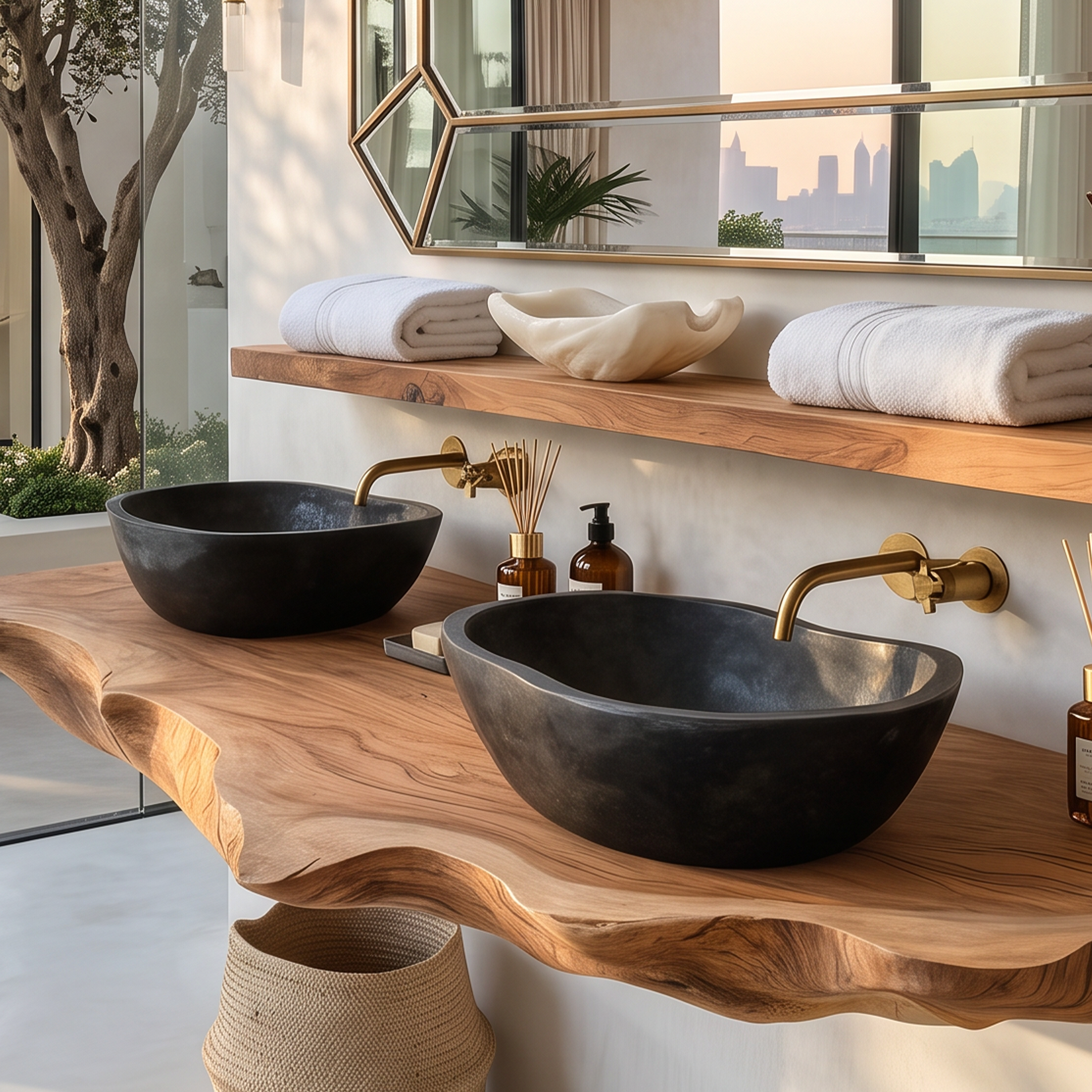 Wooden Vessel Sink Handcrafted For Bathroom Renovation SILDTTRVS013