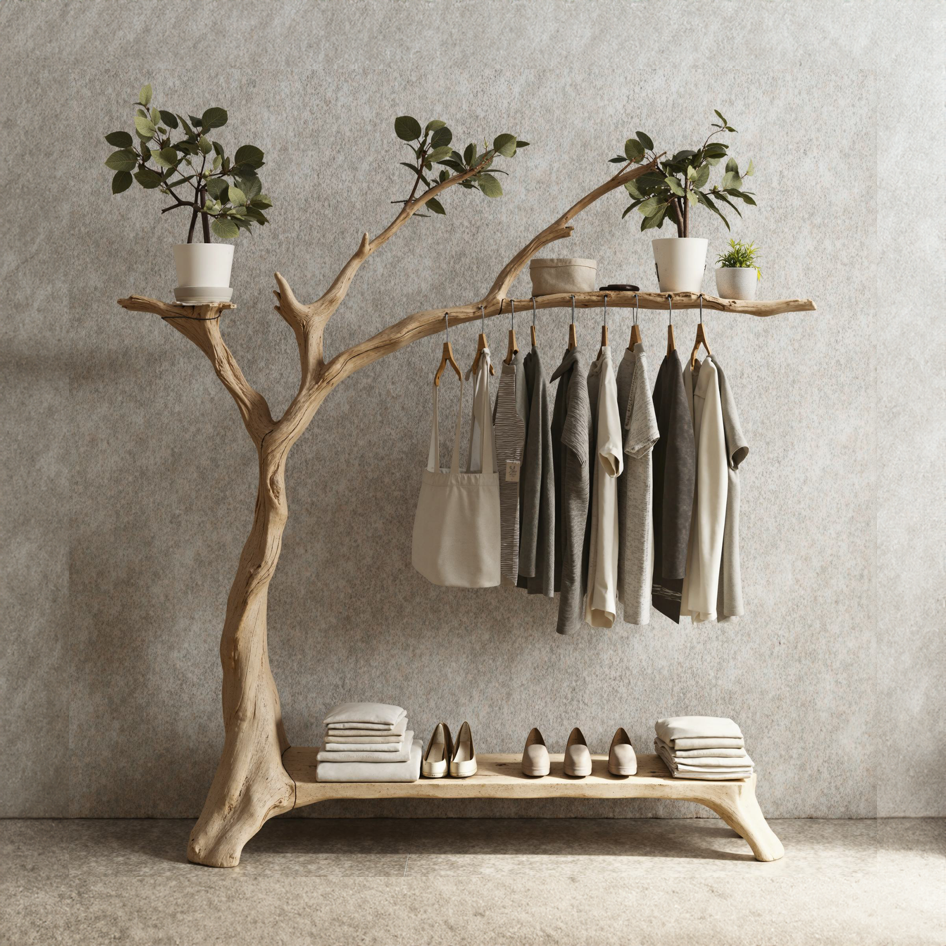 Tree Branch Shoe Rack For Closet Coat Rack With Shelf Rack For Shoe SI