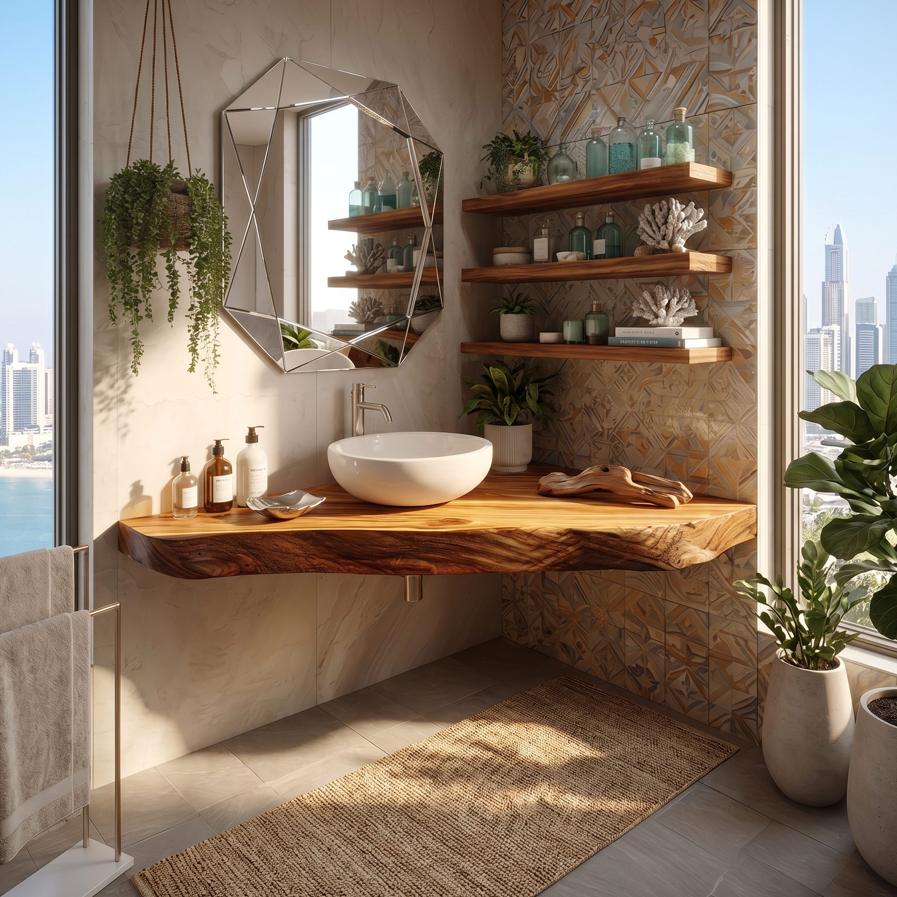 Coastal Wall Mounted Vanity Ocean View Home SILDTTRBRV183