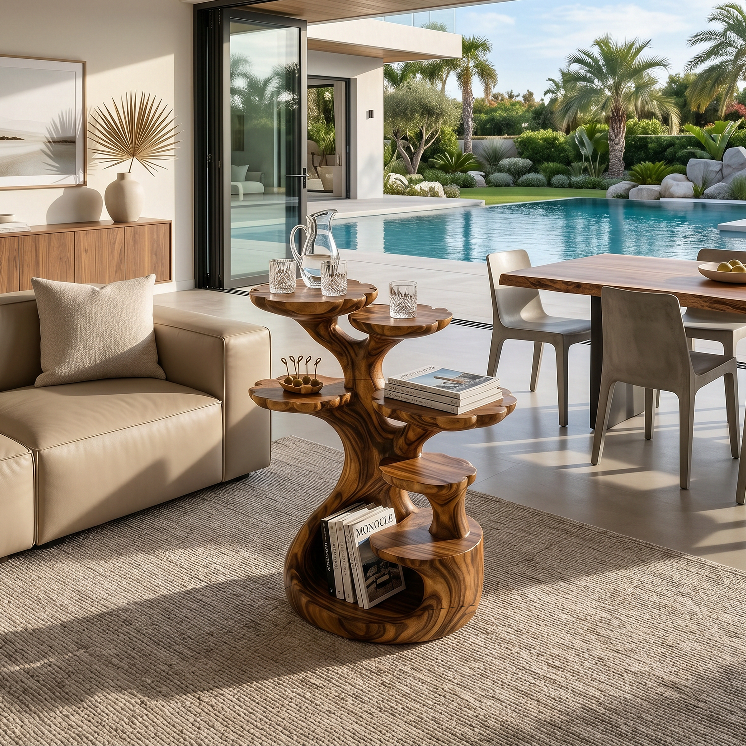 Contemporary Multi Tier Side Table Modern Home SILDTTRSTA022