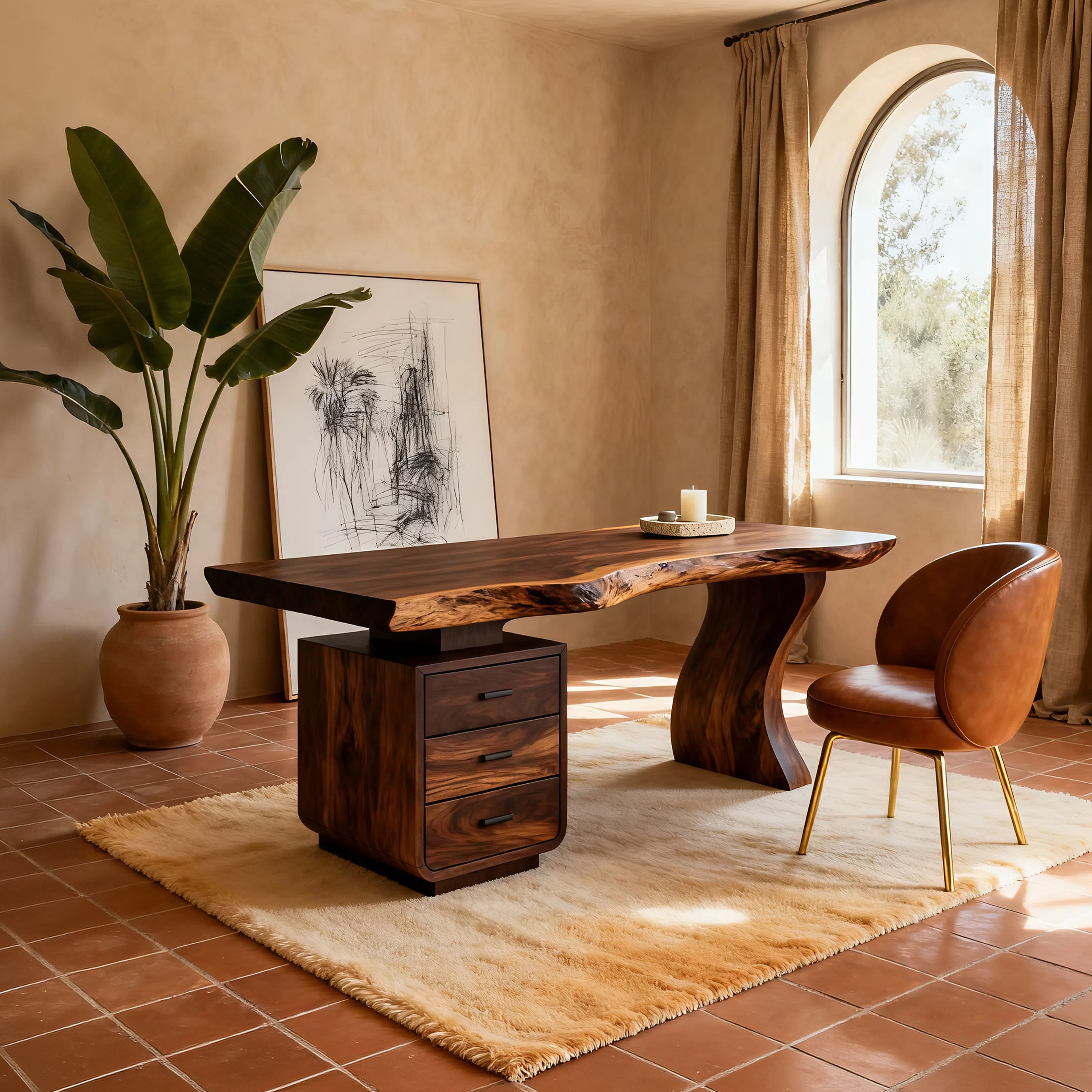 Contemporary Home Office Desk For Artistic Living Room SILDTTNDE029