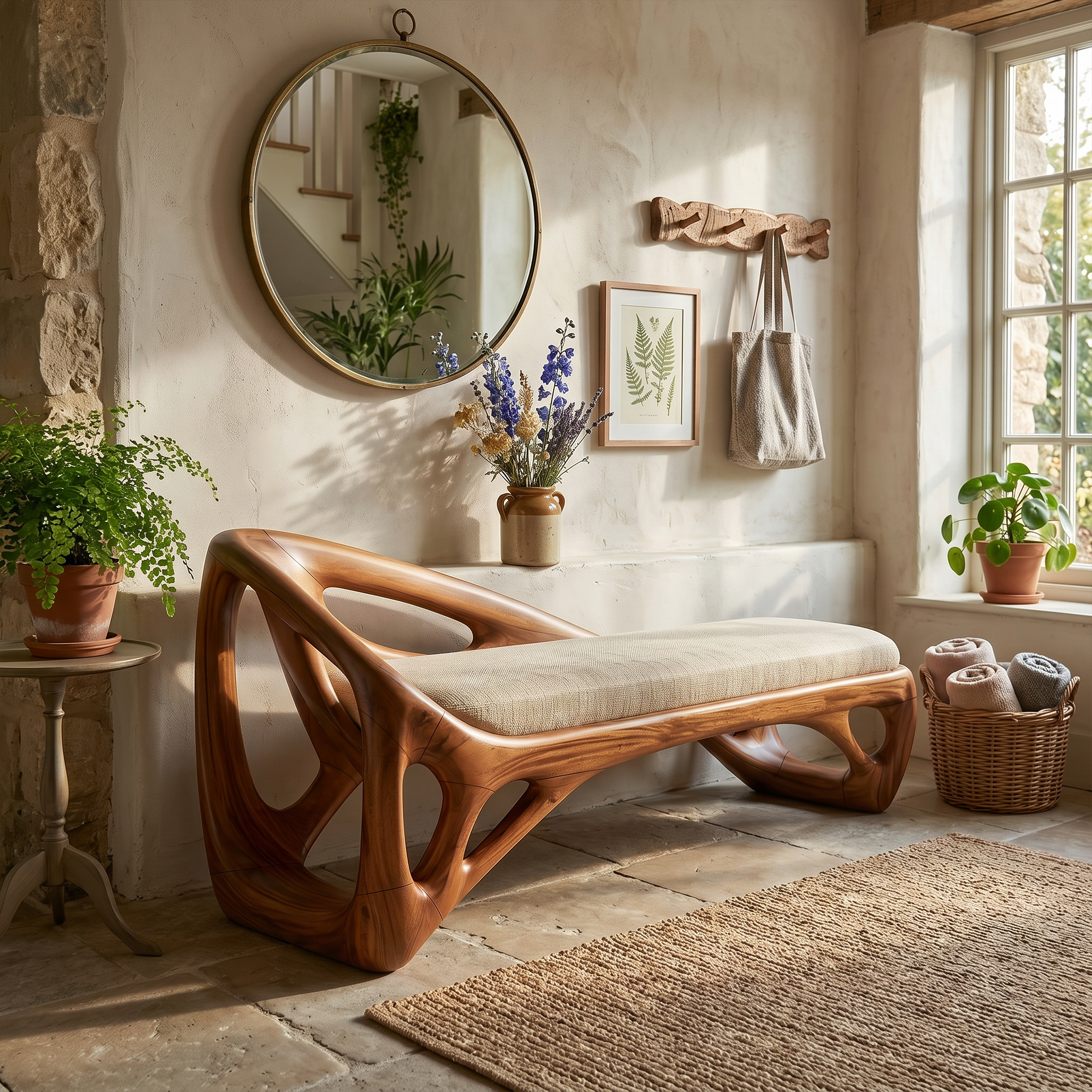 Live Edge Dining Bench Rustic Farmhouse SILDTTRBEN076