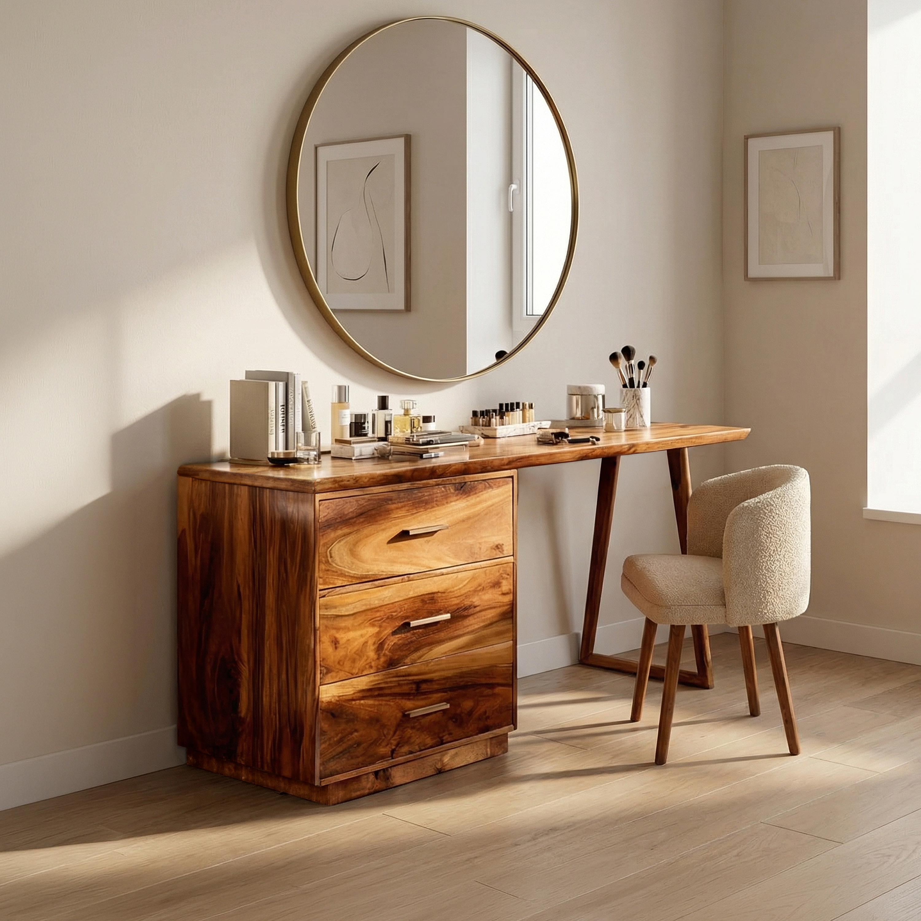 modern dressing unit Modern Makeup Vanity Desk Studio Apartment Beauty Space Dressing Area