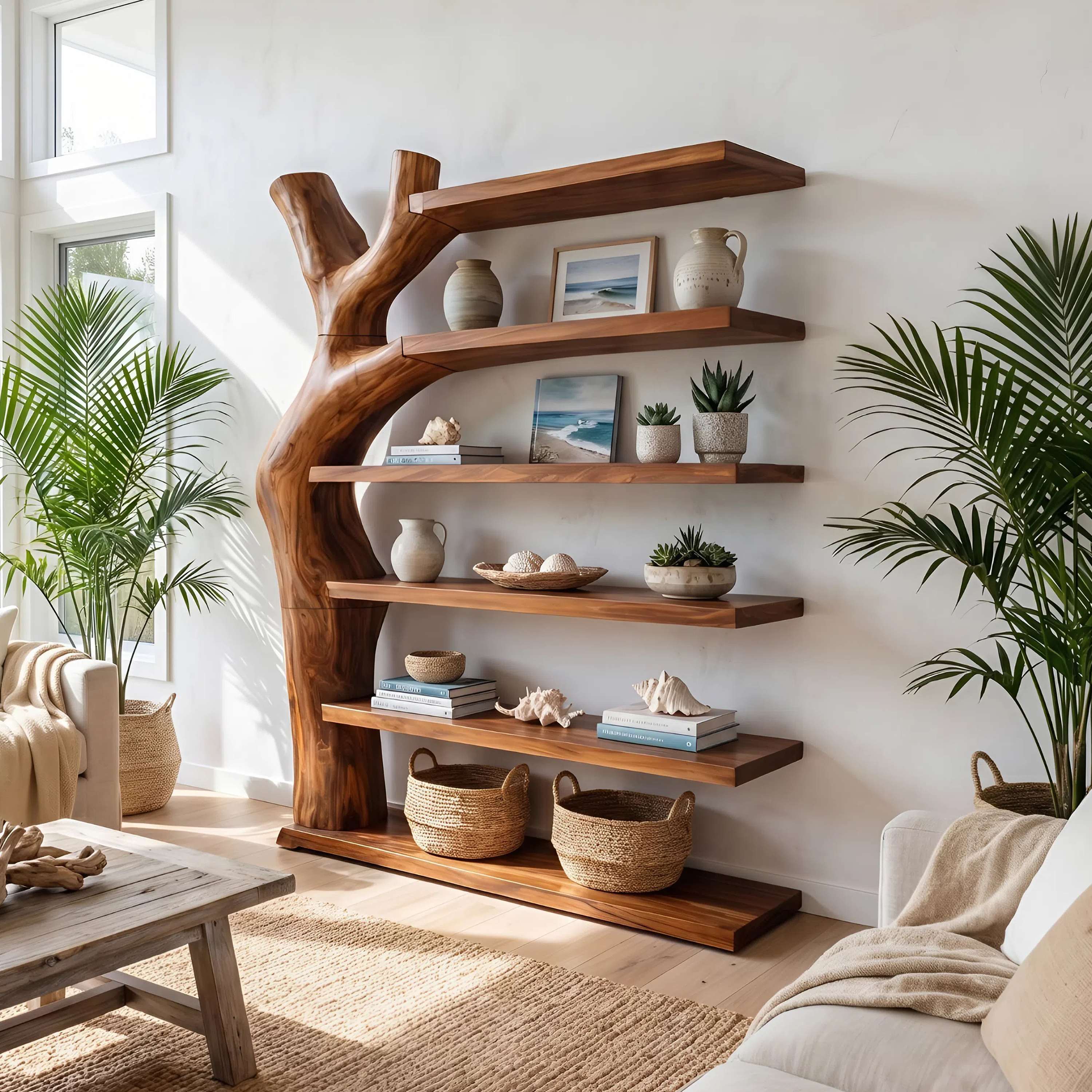 Modern Artistic Bookshelf Display Organizer For Living Room SILDTTNBS014