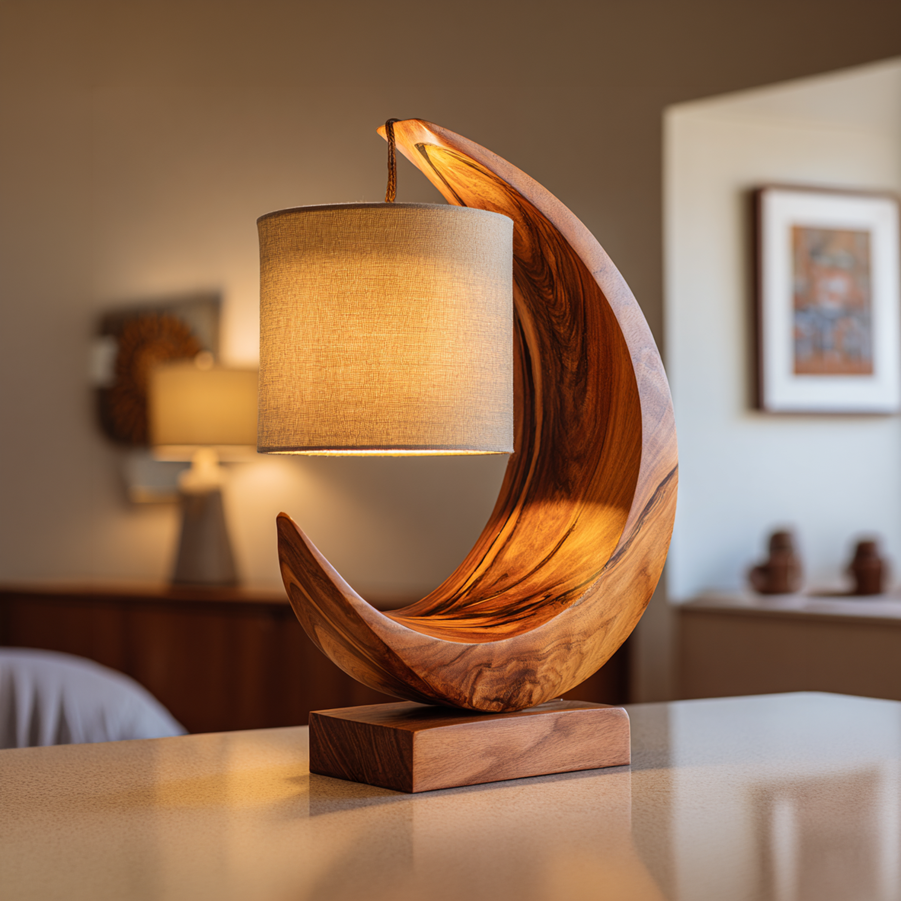 Minimalist Sculptural Table Lamp Bedroom Apartment Reading Nook Corner SILDTTRLAM031
