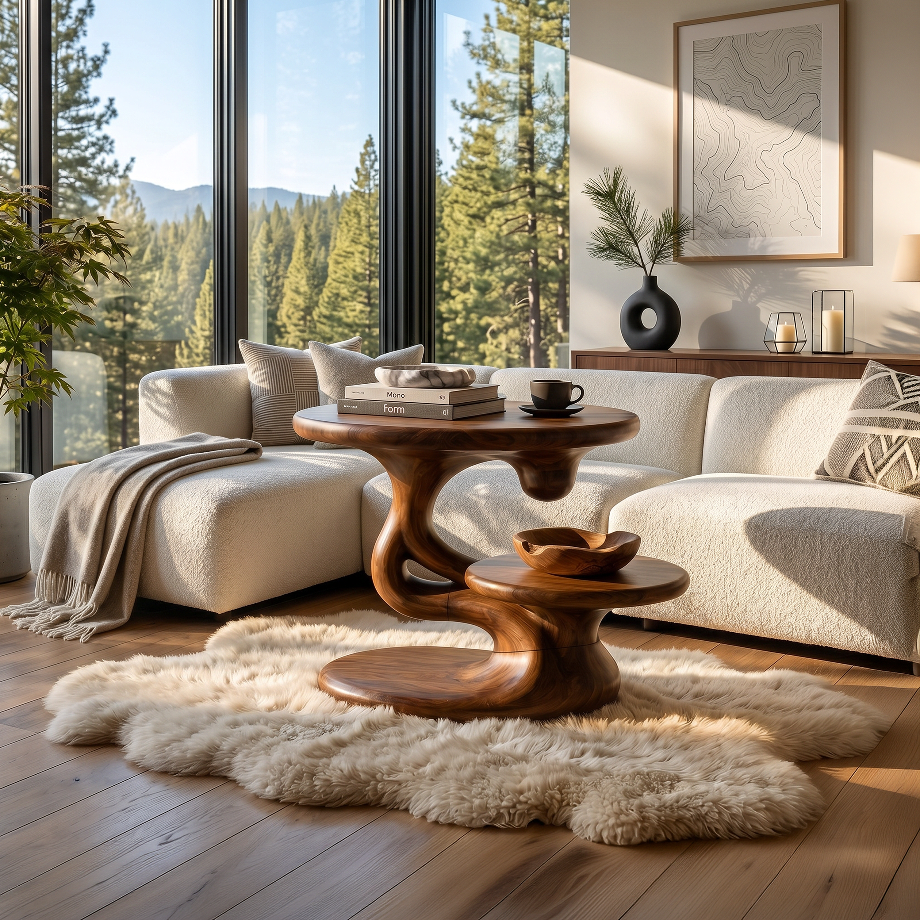 Contemporary Floating Side Table Mountain Retreat SILDTTRSTA028