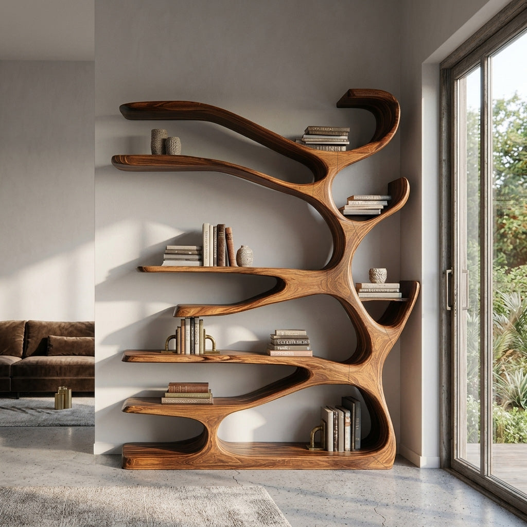 Rustic Wood Bookshelf For Home Furniture RTTHHNBS154