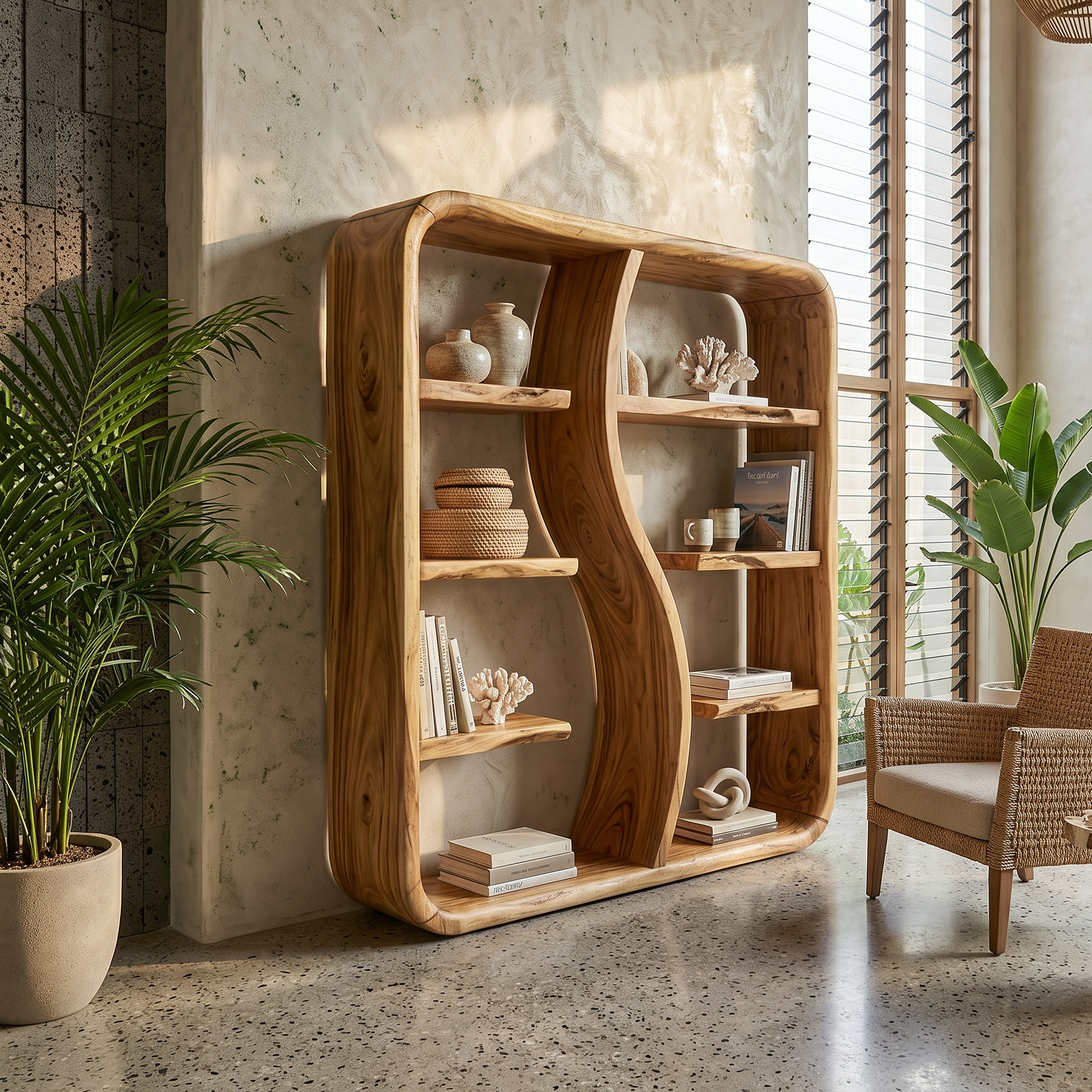 Modern Wooden Storage Bookshelf With Open Shelves SILDTTRBS034
