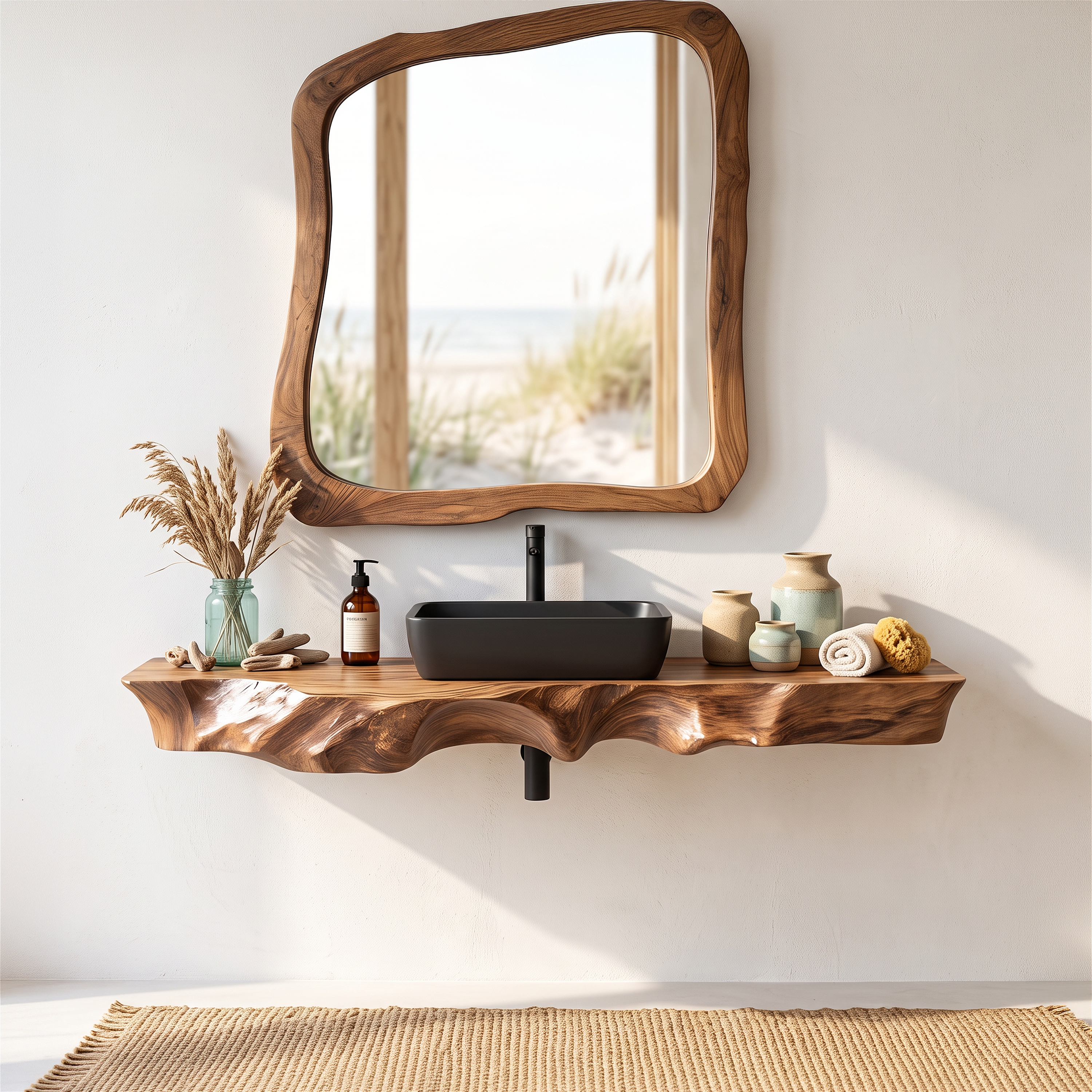 Farmhouse Solid Wood Vanity For Classic Bathroom SILDTTRBAS028